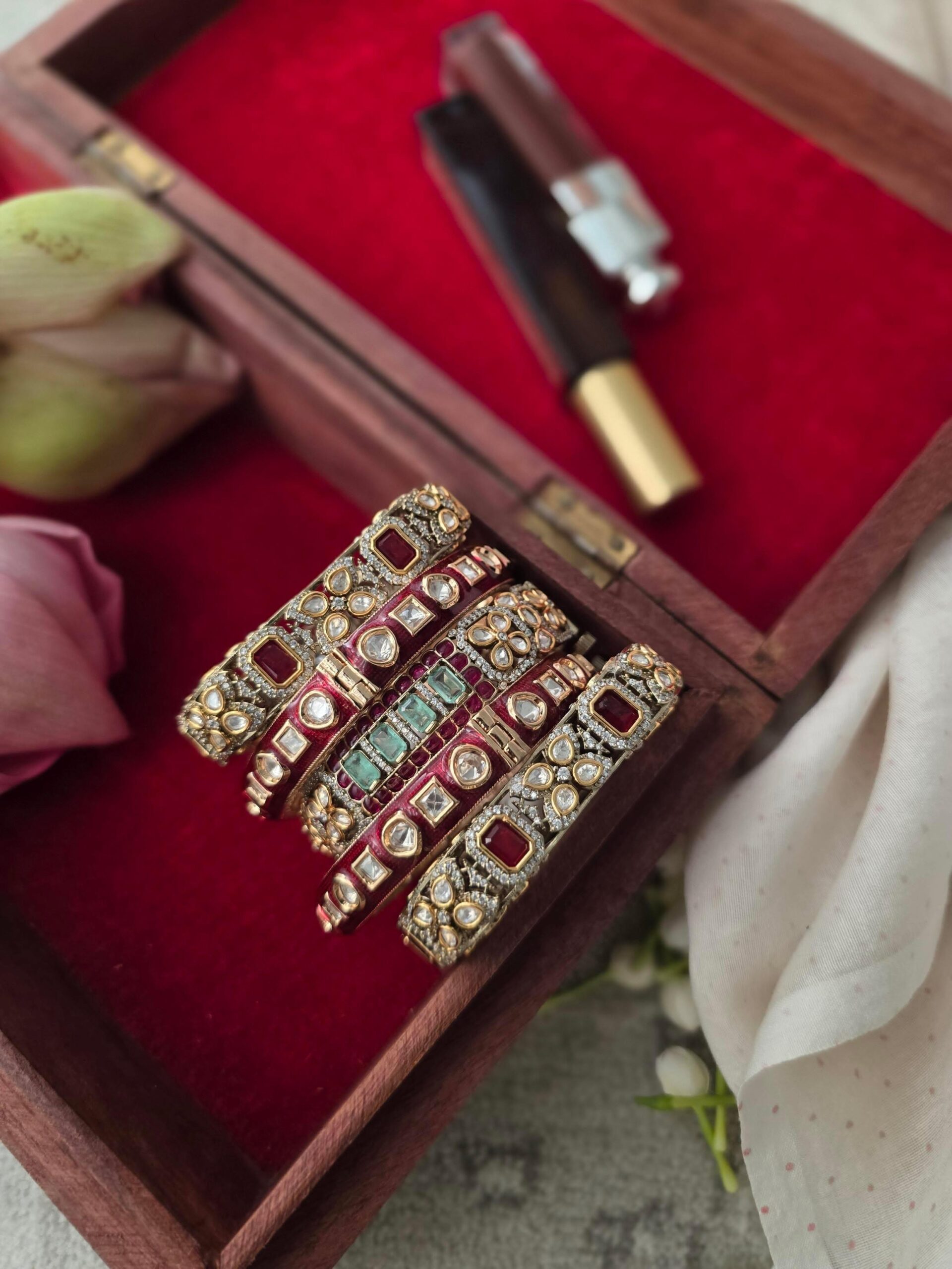 Zenik meenakari Openable bangle Thumbnail