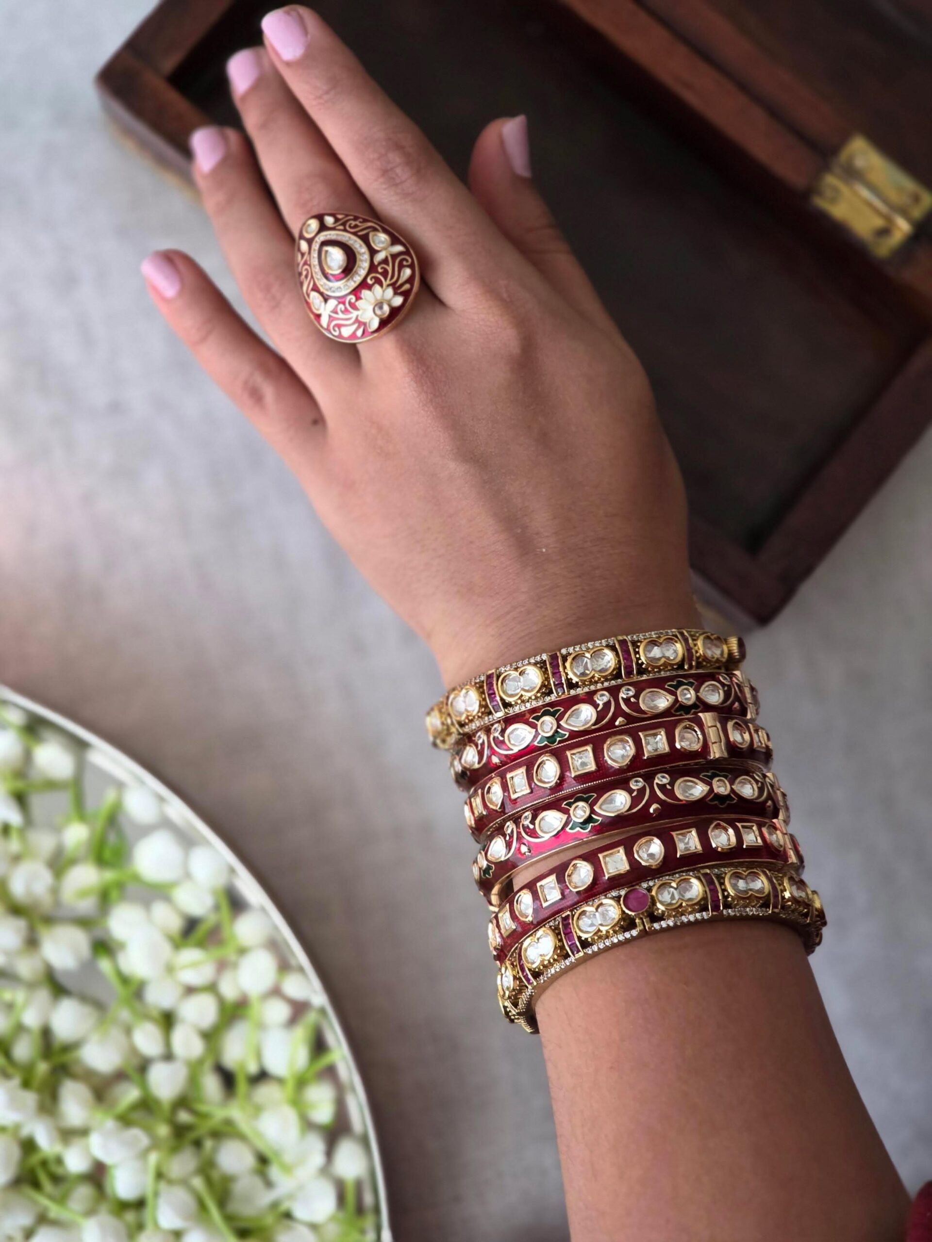 Zenik meenakari Openable bangle Thumbnail