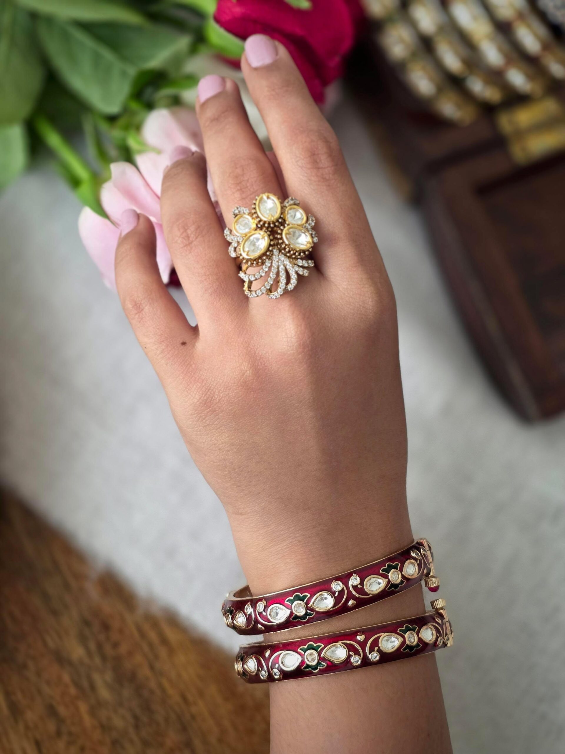 Veisha meenakari Openable Bangle Thumbnail