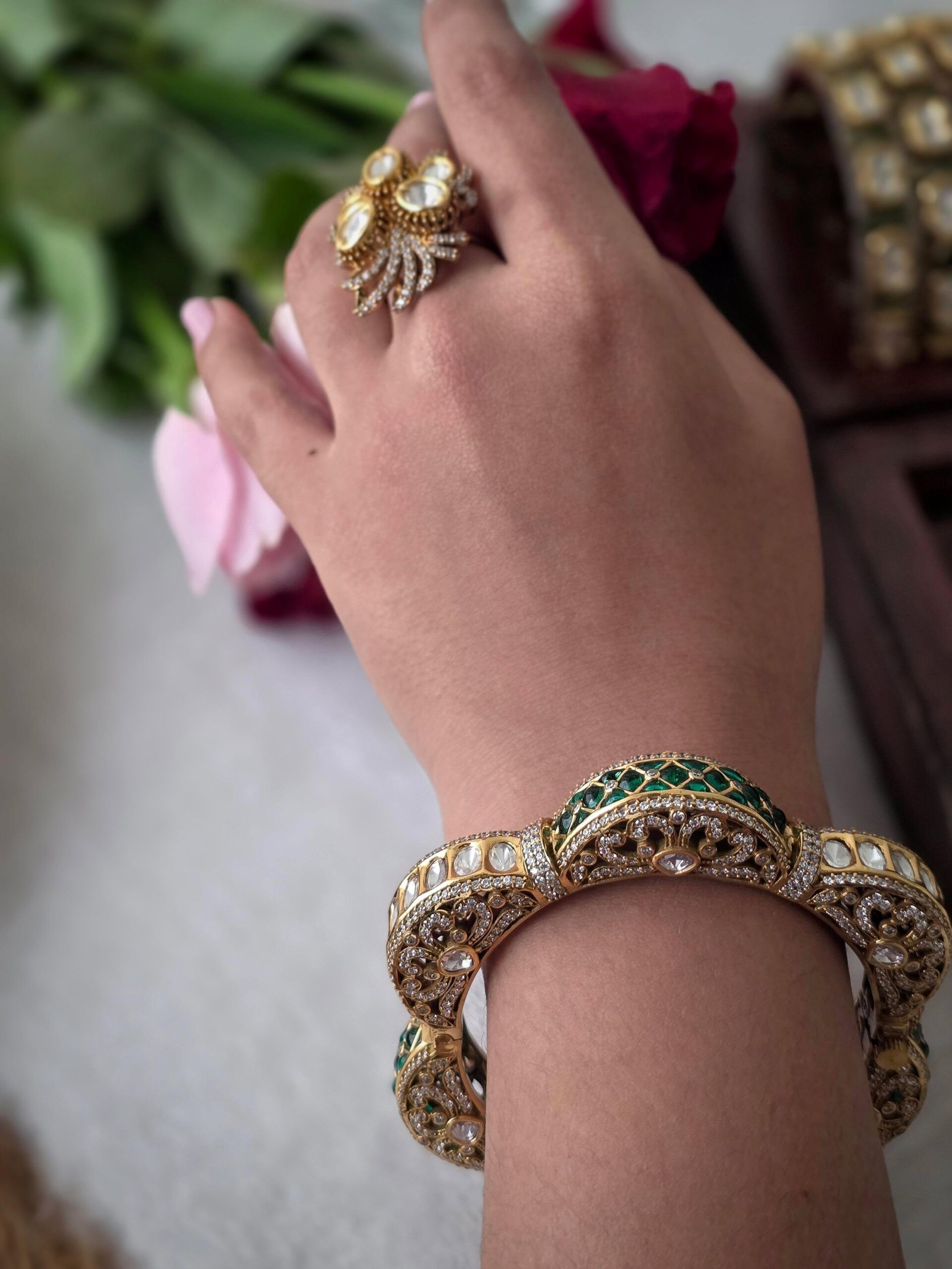 Kiran polki openable bangles Thumbnail