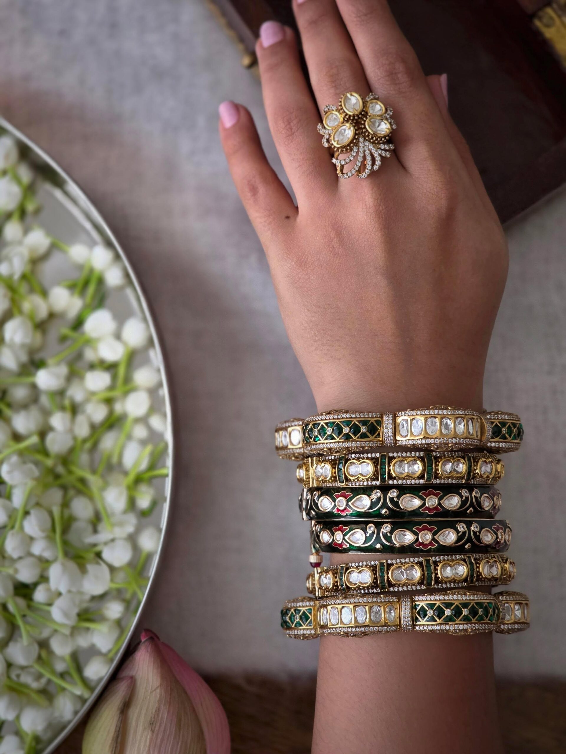 Kiran polki openable bangles Thumbnail