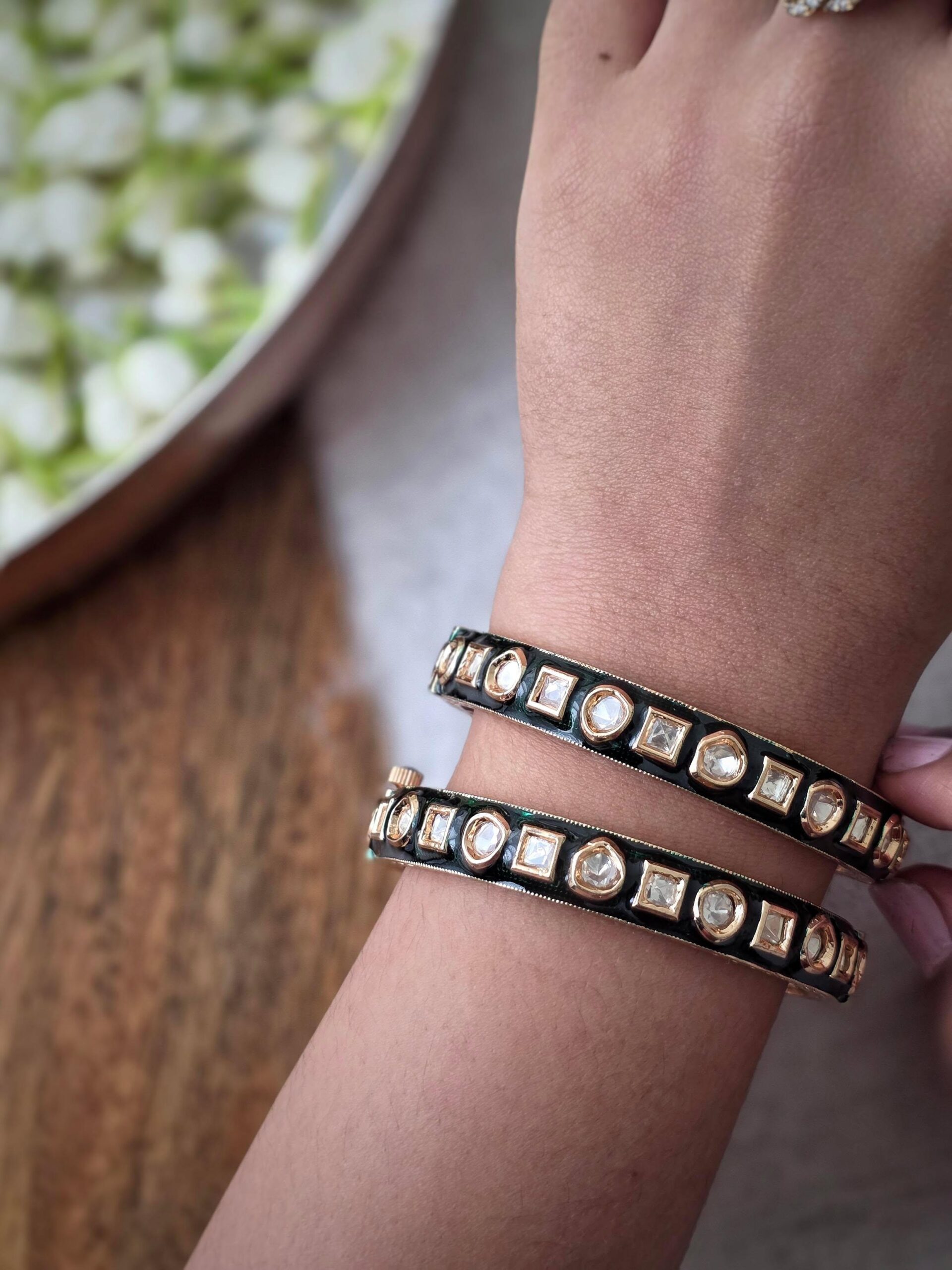 Zenik meenakari Openable bangles Thumbnail