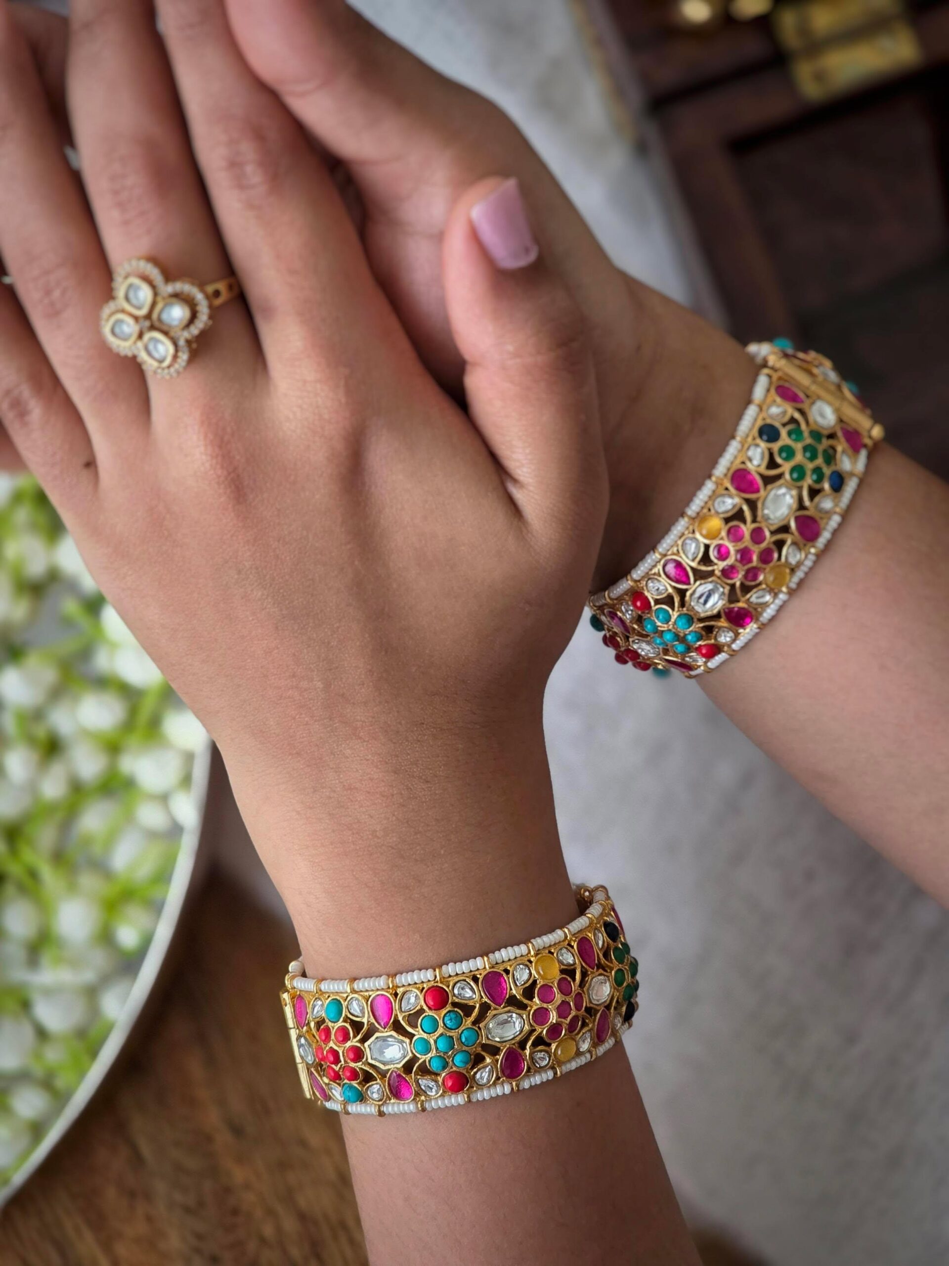 Manorama handcrafted openable bangles Thumbnail