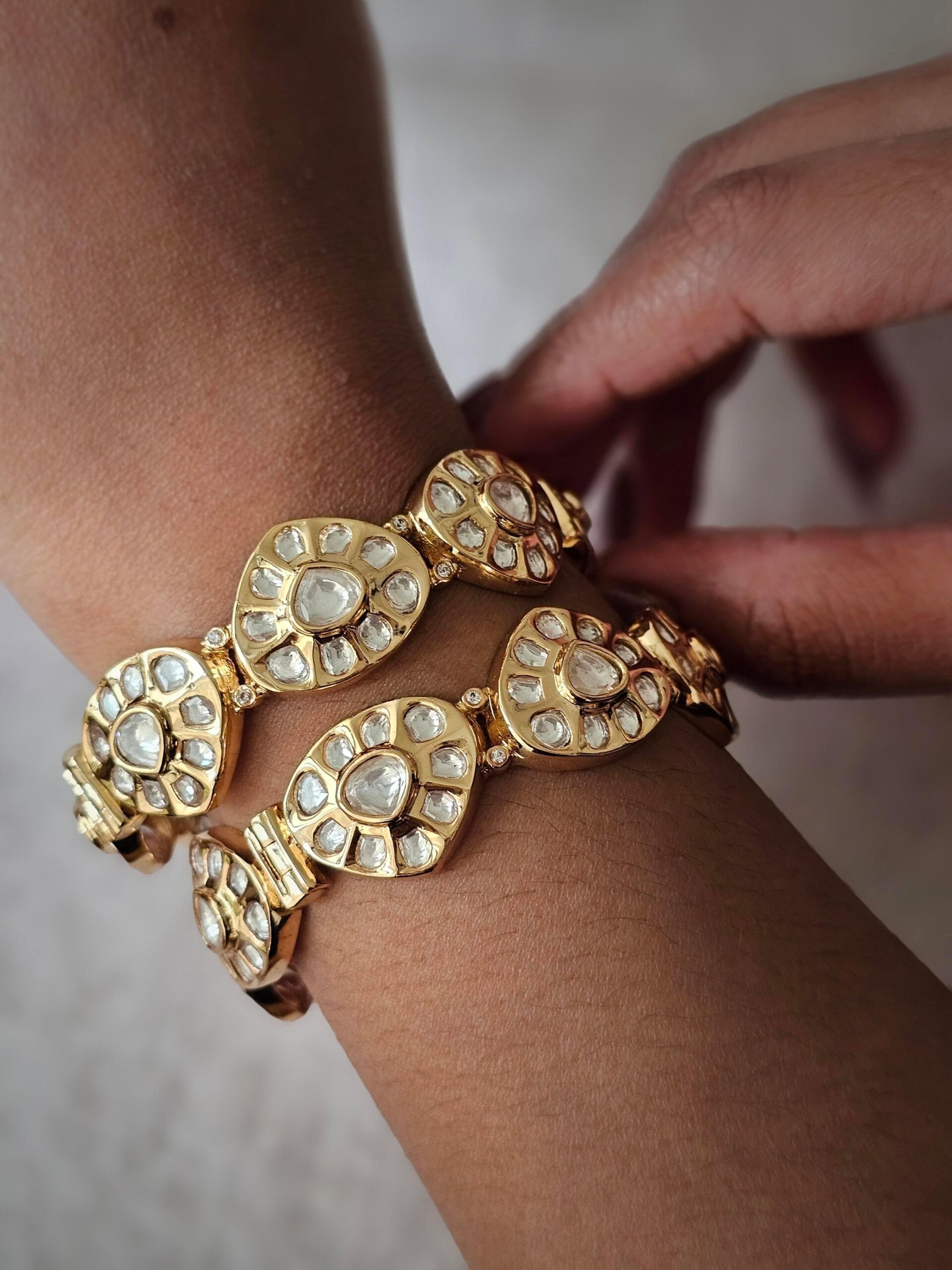 Akshayini polki openable bangles Thumbnail