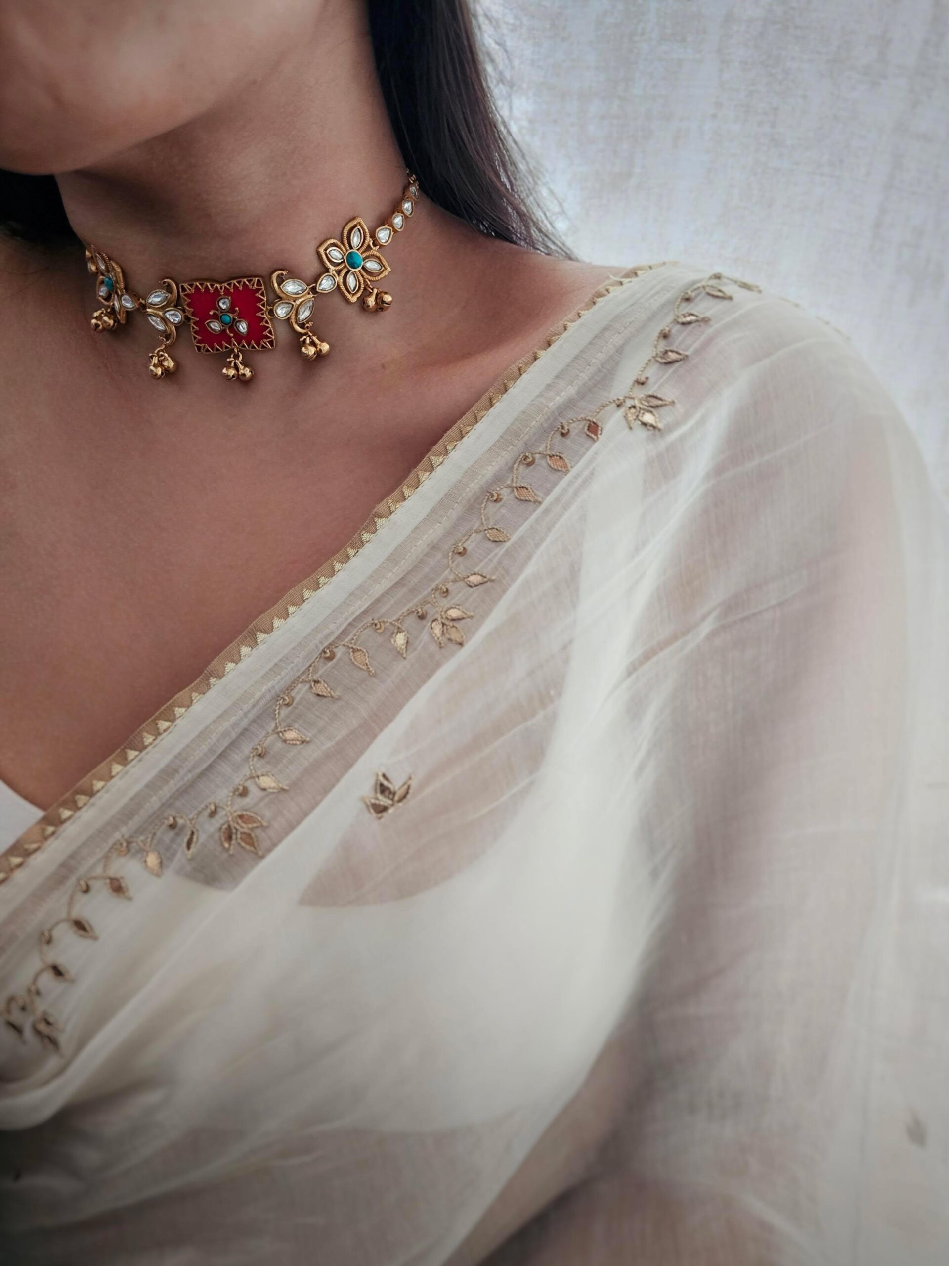 Aratrika handcrafted delicate choker Thumbnail