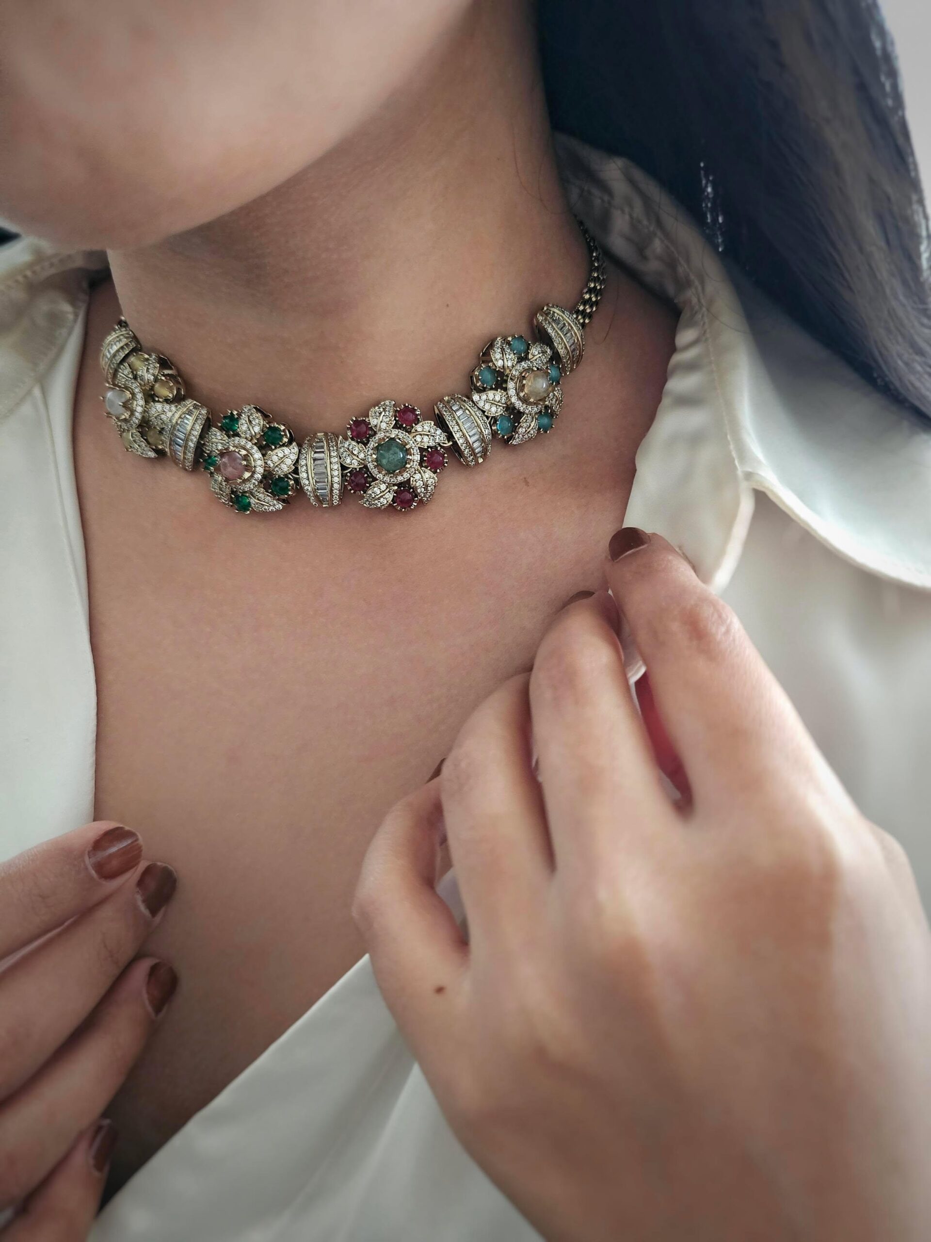 Eesha semi precious necklace Thumbnail