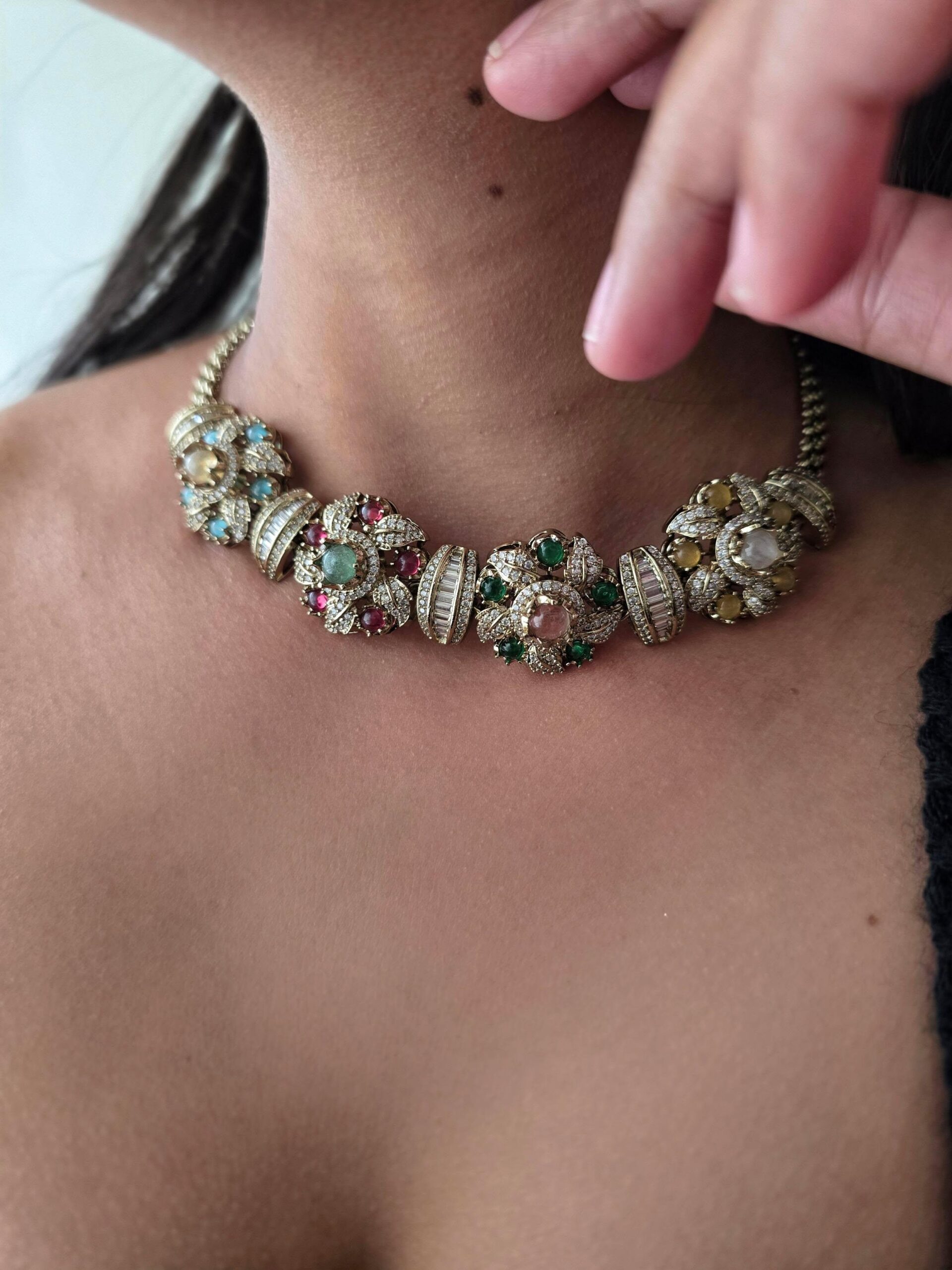 Eesha semi precious necklace Thumbnail