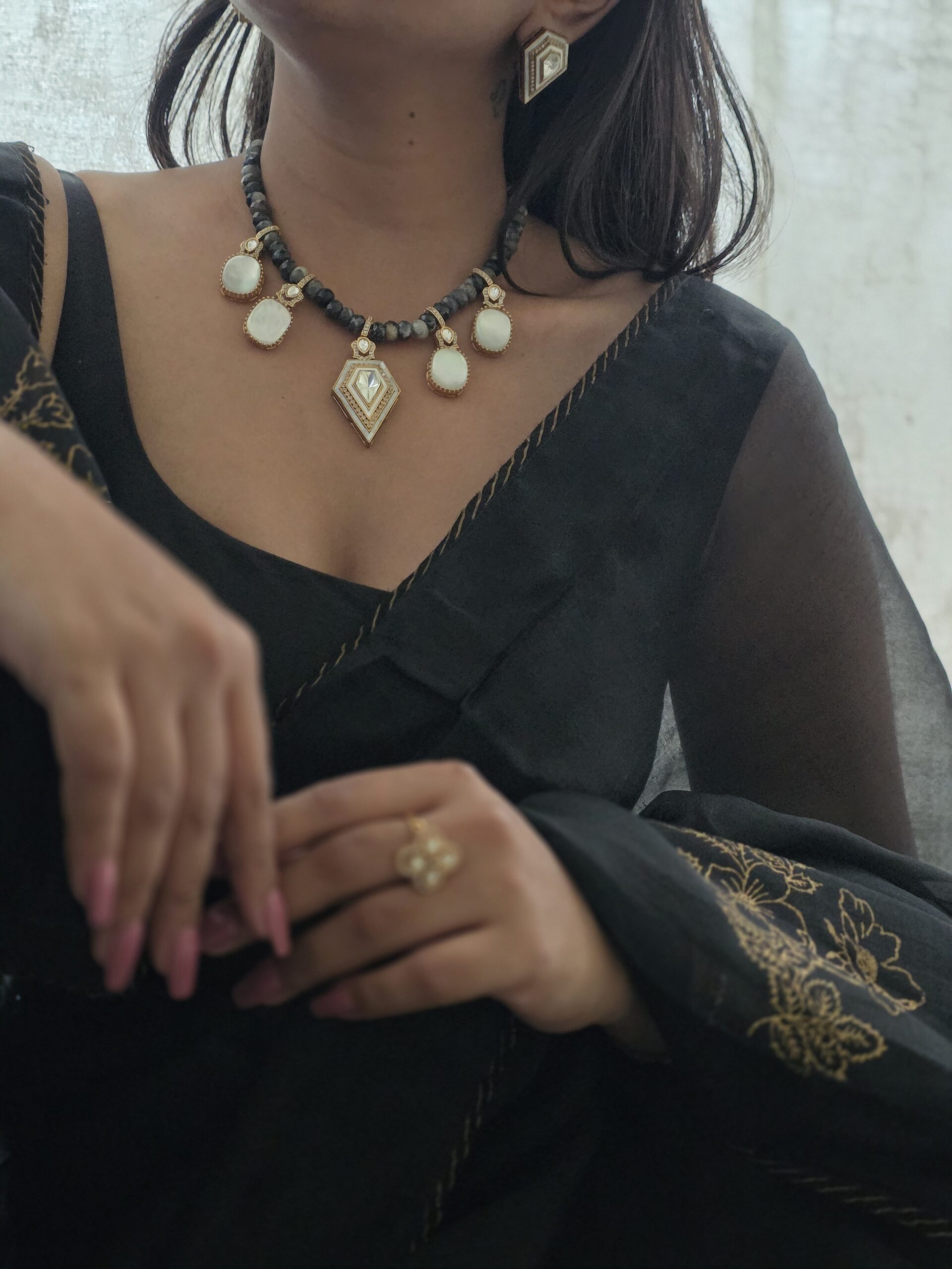 Barkha semi-precious stones necklace Thumbnail