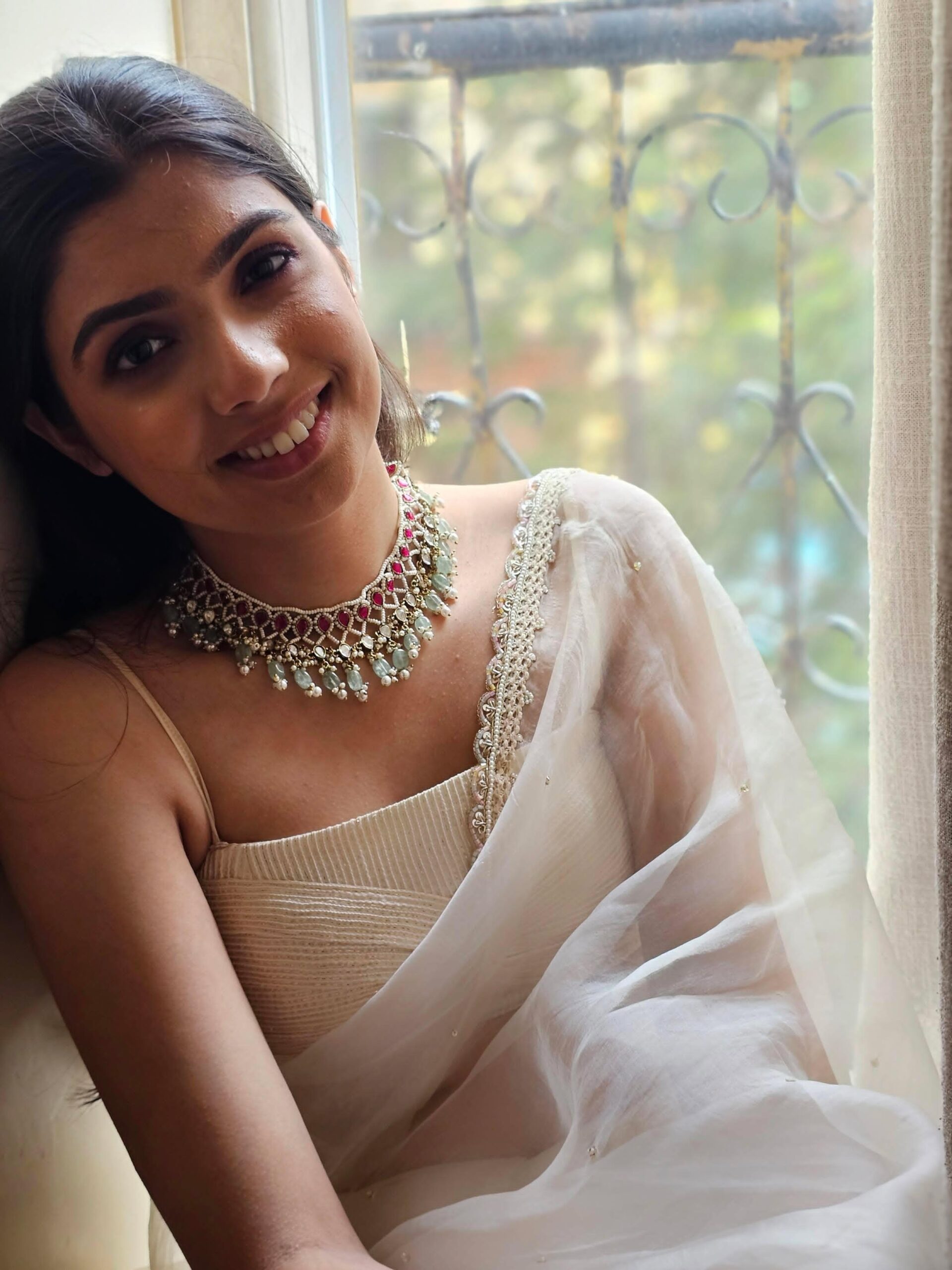 Vaisha pearl and polki necklace Thumbnail