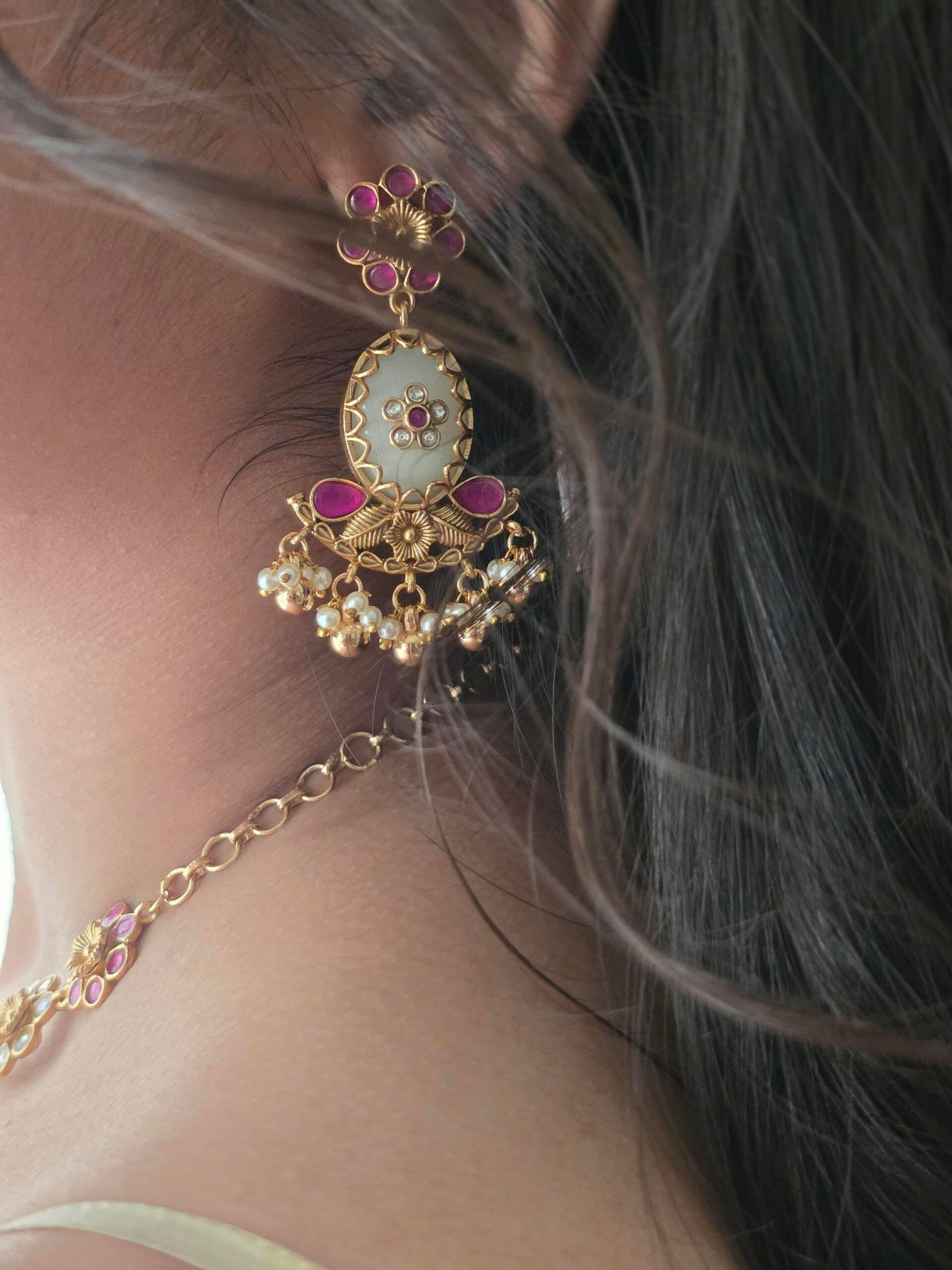 Surana handcrafted quartz long necklace Thumbnail