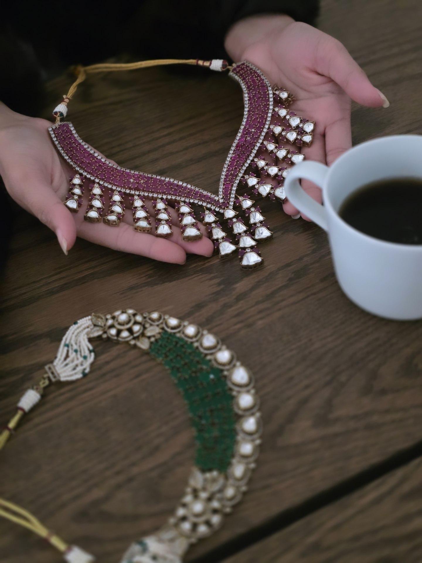 Nazariya polki necklace Thumbnail