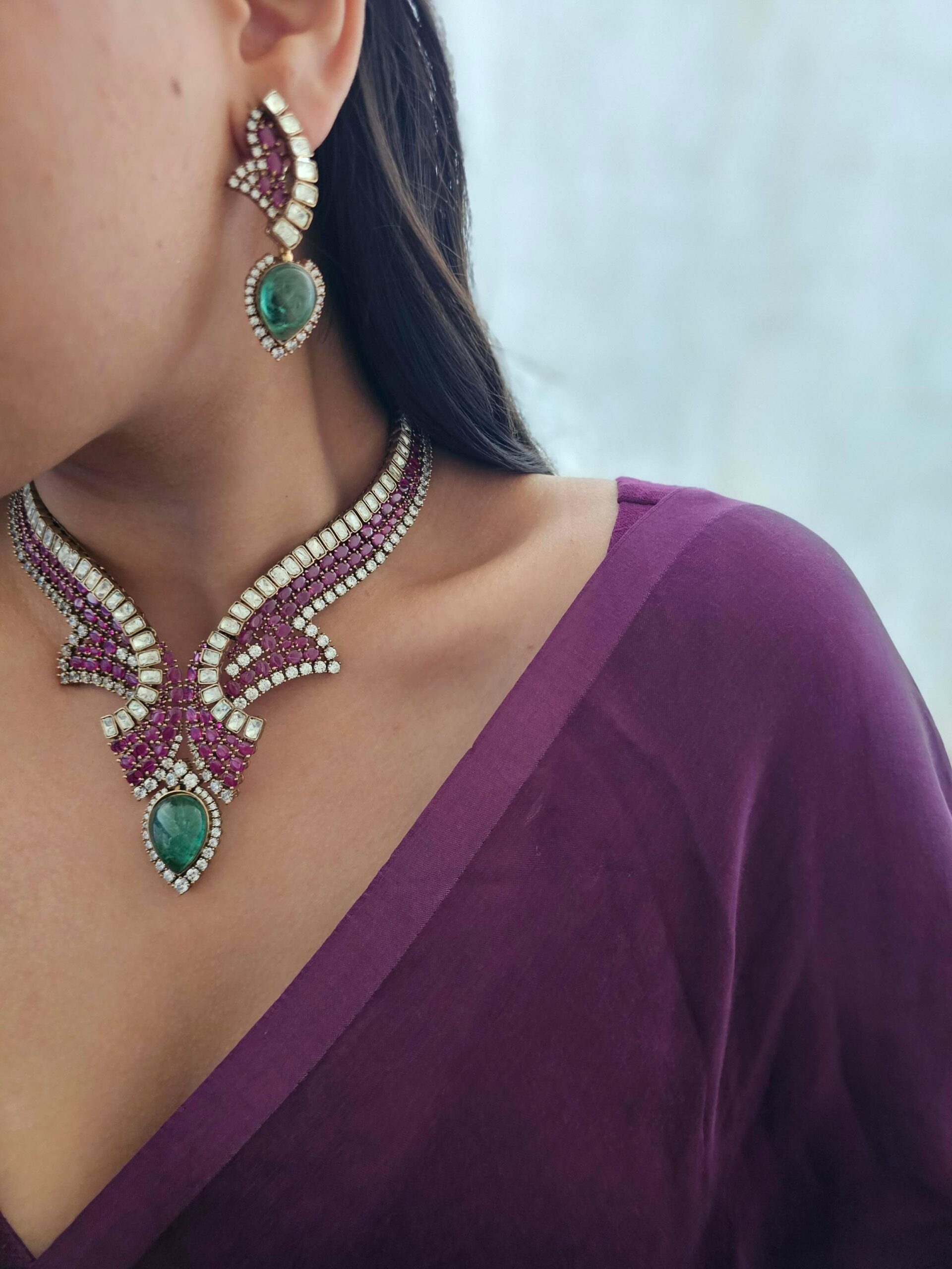 Marama handcrafted quartz necklace Thumbnail