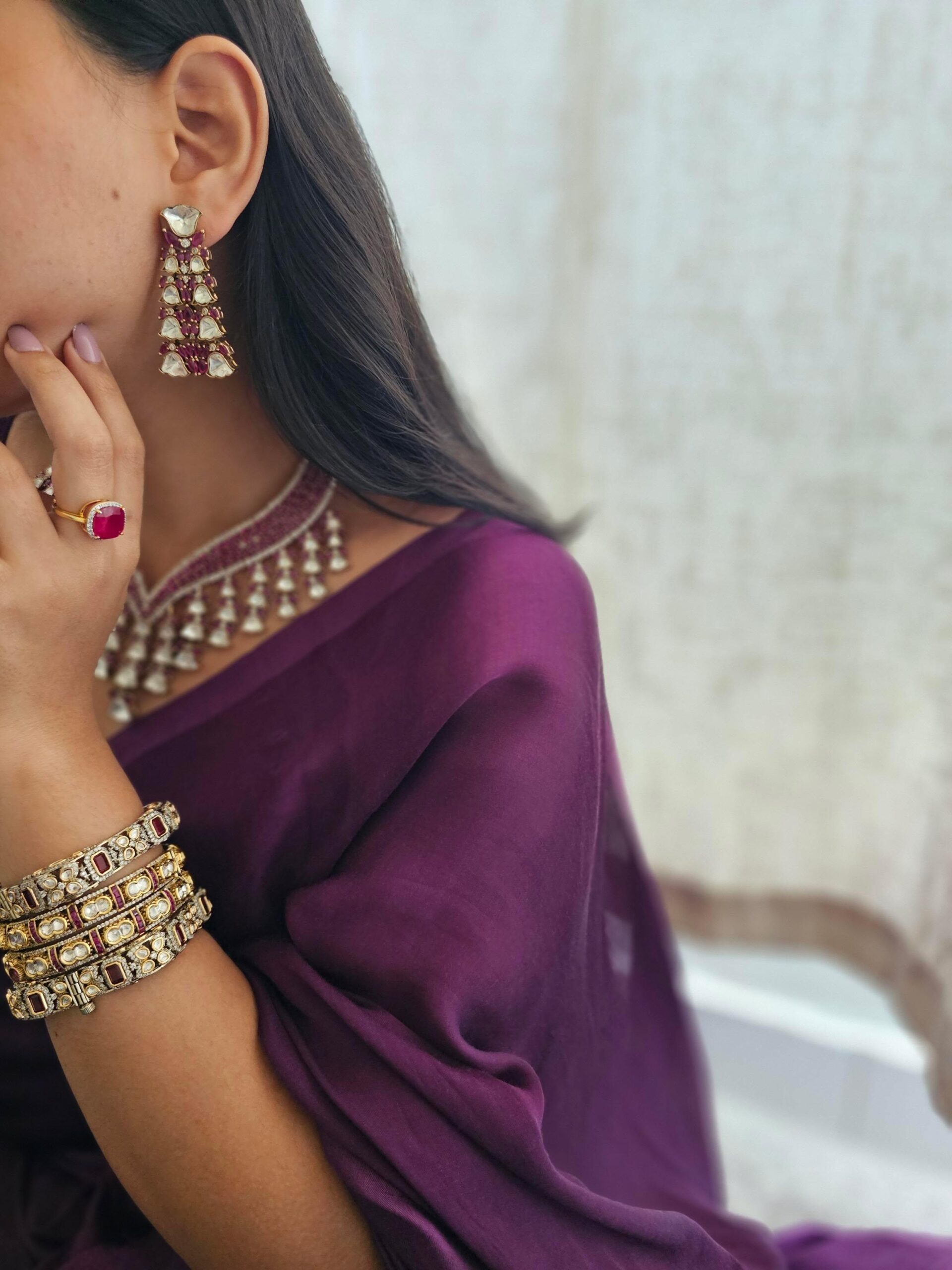 Nazariya polki necklace Thumbnail