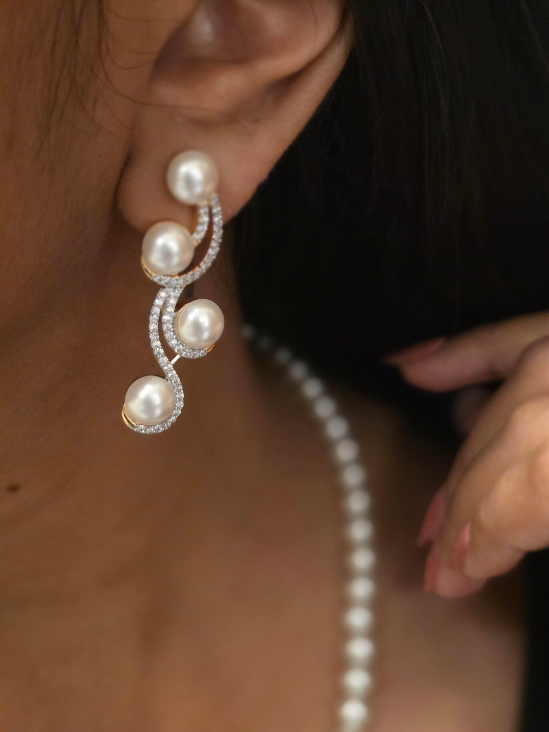 Pashmina delicate pearl necklace Thumbnail
