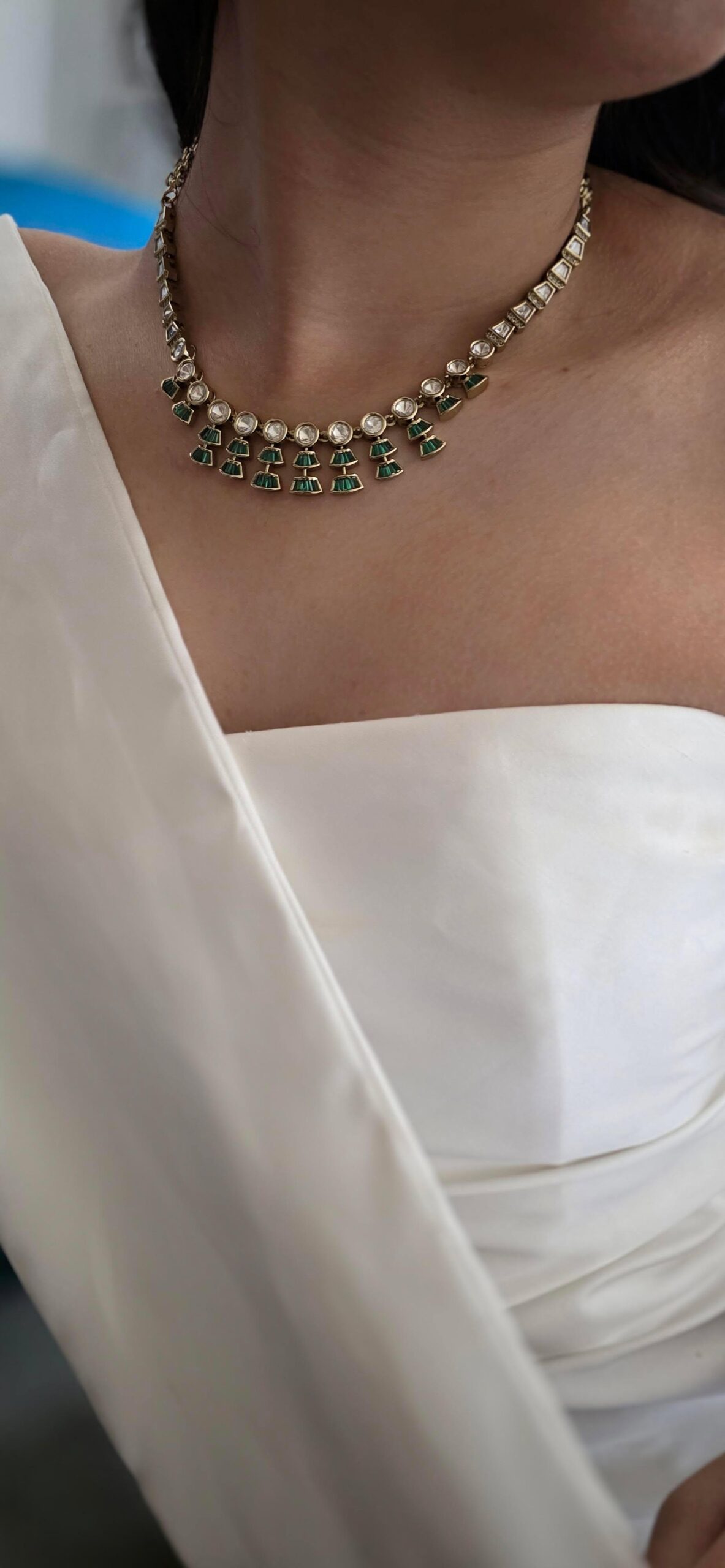 Priya delicate polki necklace Thumbnail