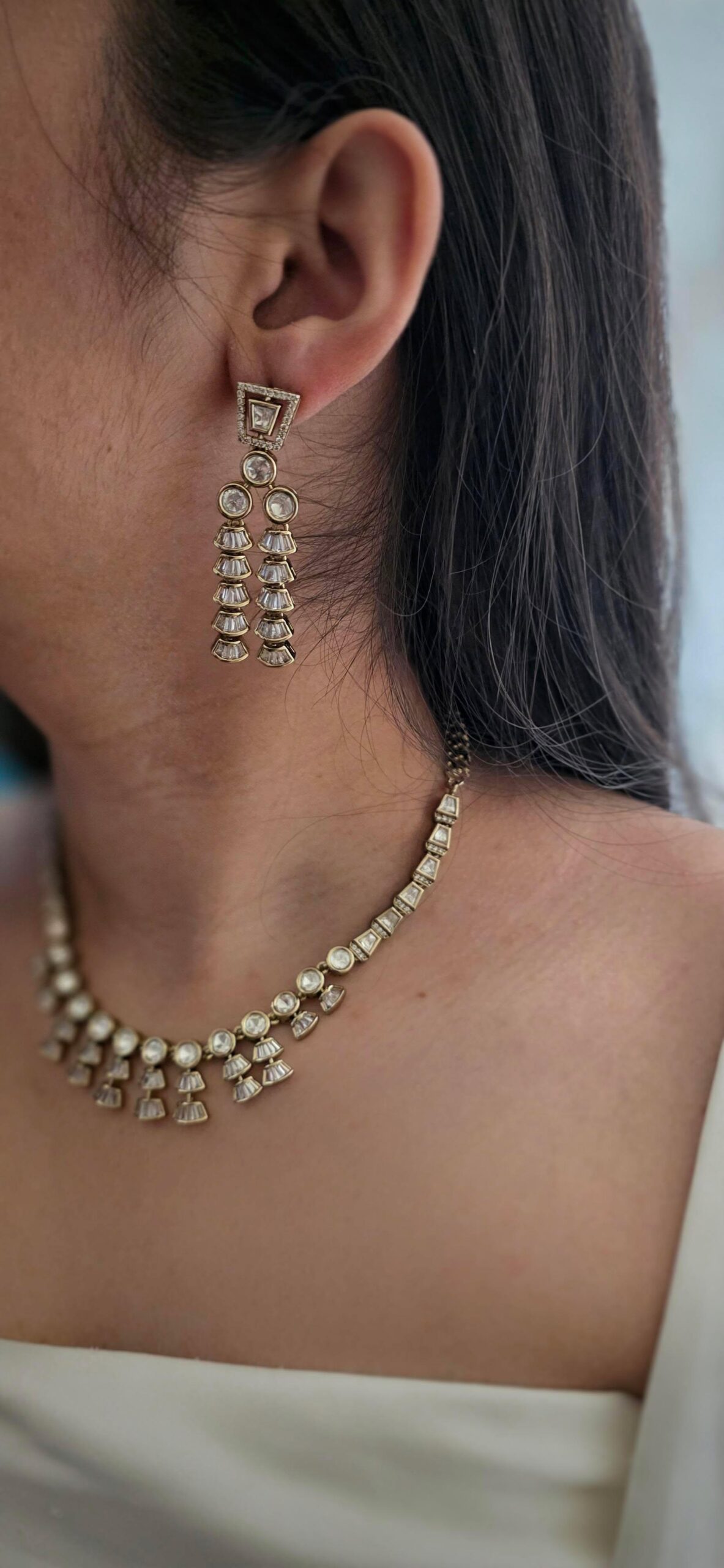 Priya delicate polki necklace Thumbnail