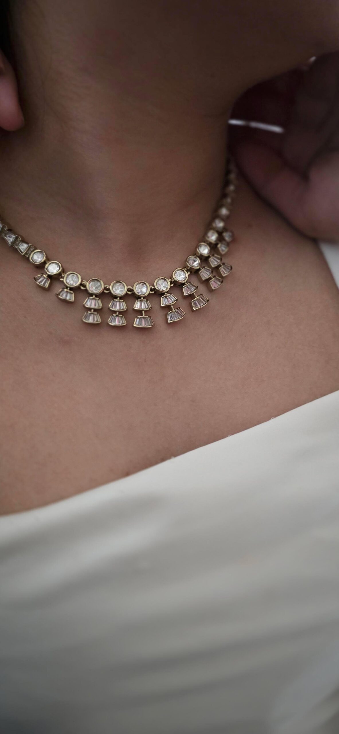 Priya delicate polki necklace Thumbnail