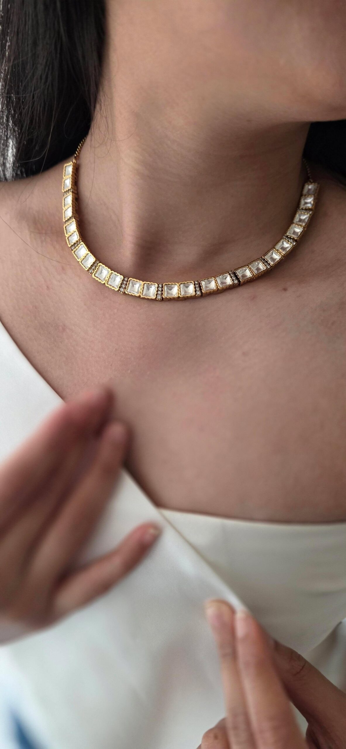 Riva delicate polki necklace Thumbnail