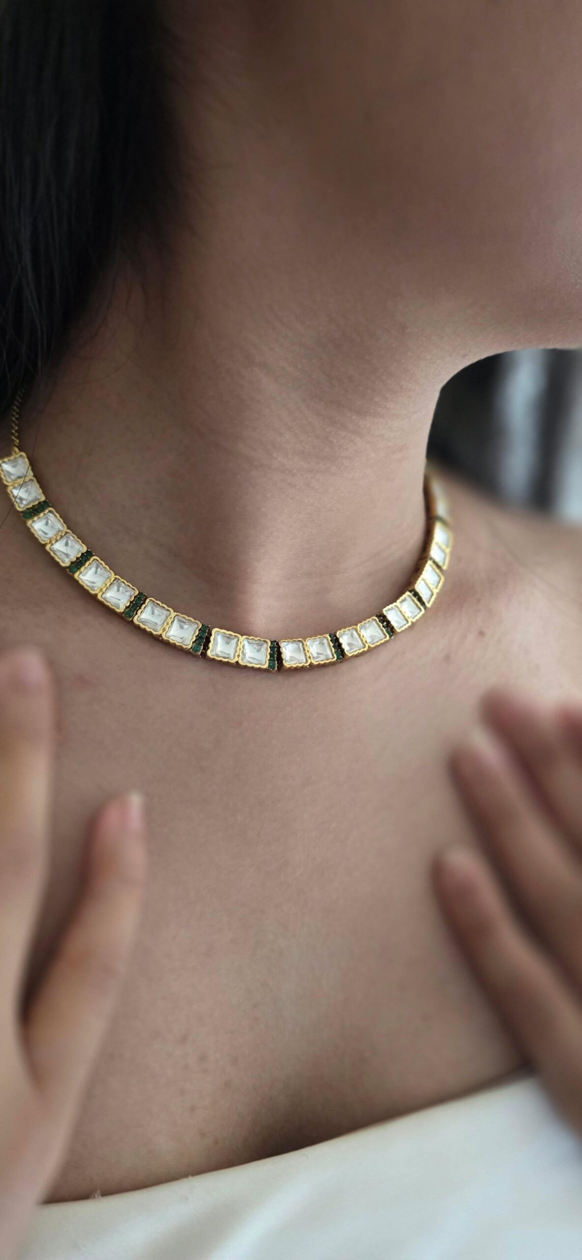 Riva delicate polki necklace Thumbnail