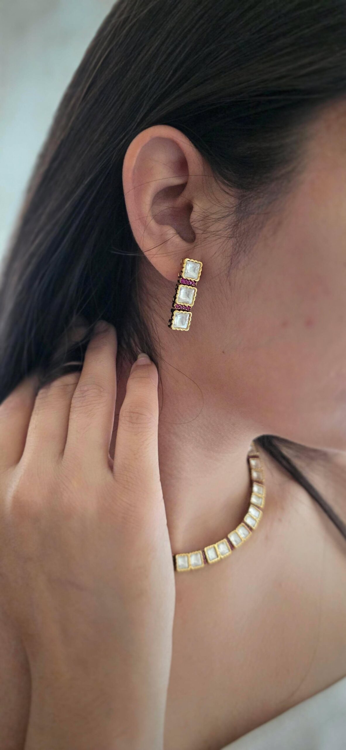 Riva delicate polki necklace Thumbnail