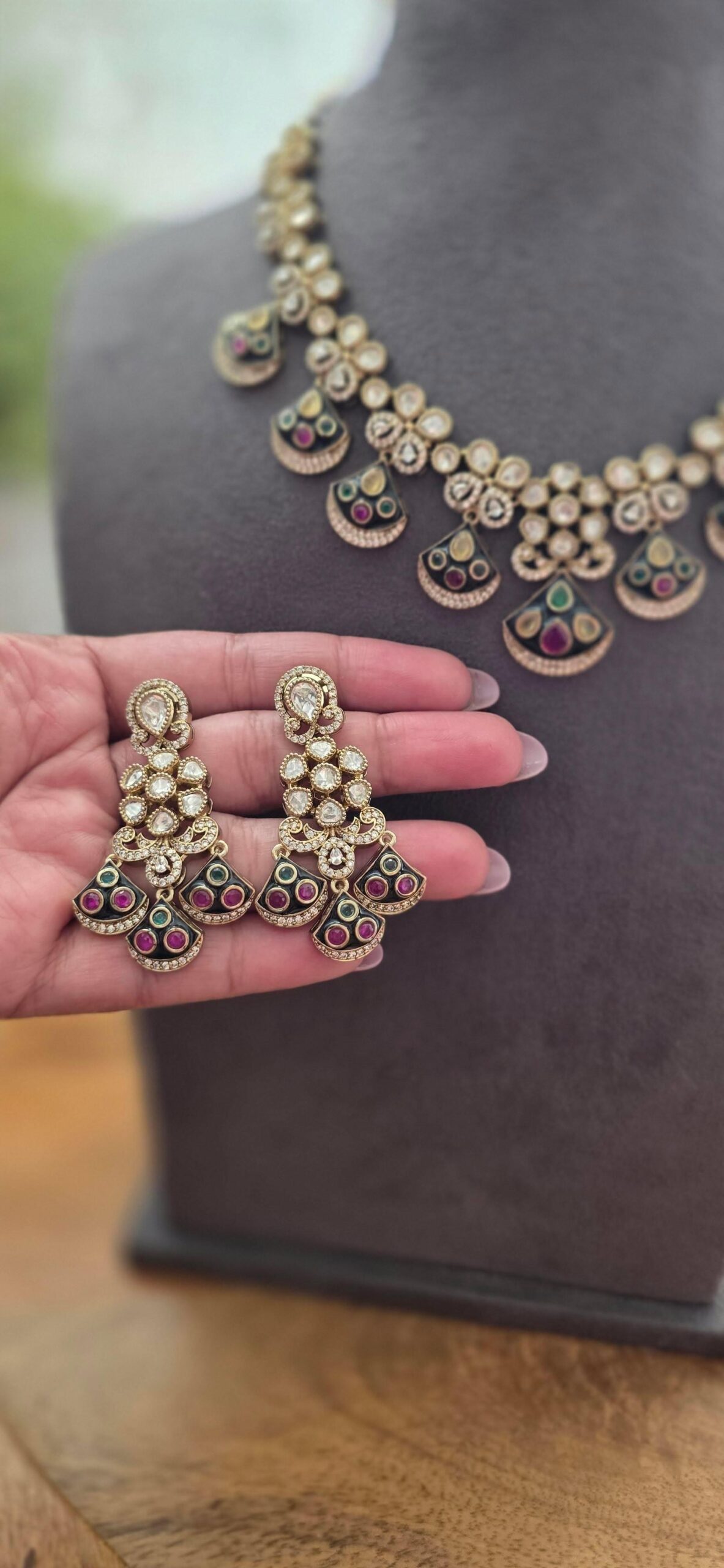 Chandrika meenakari necklace Thumbnail