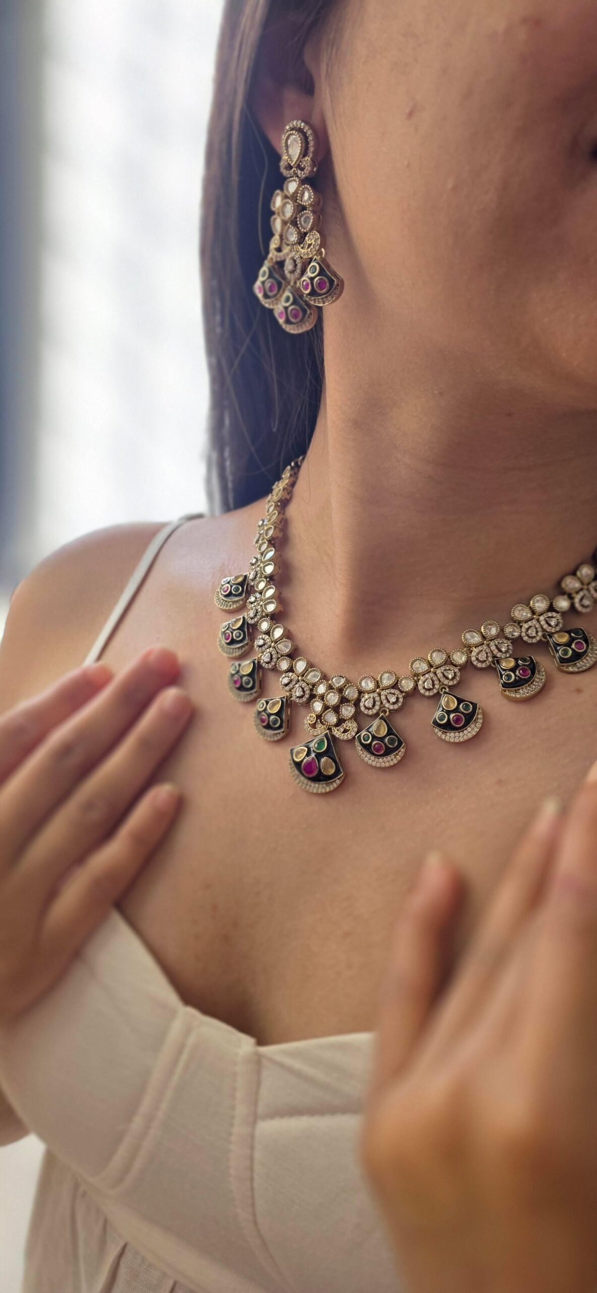 Chandrika meenakari necklace Thumbnail