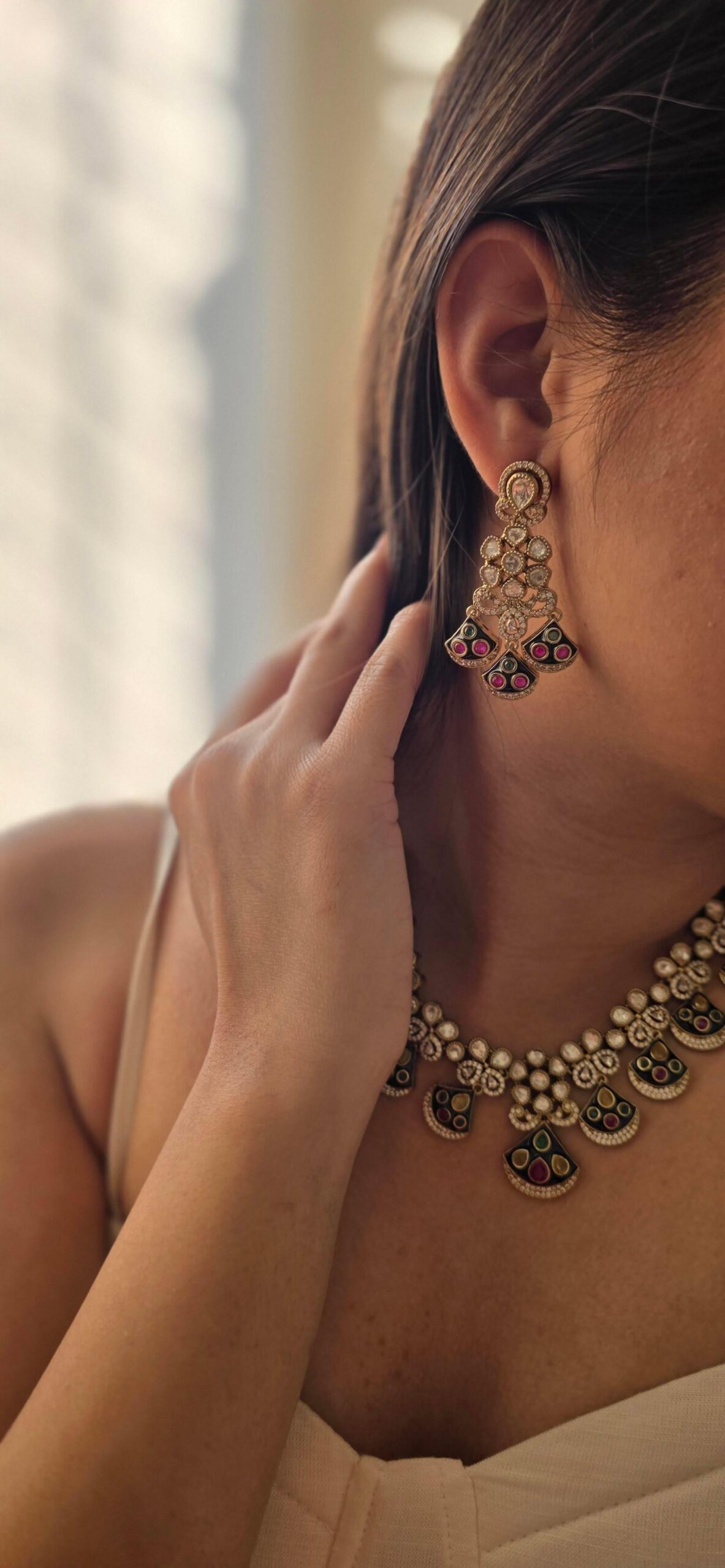 Chandrika meenakari necklace Thumbnail