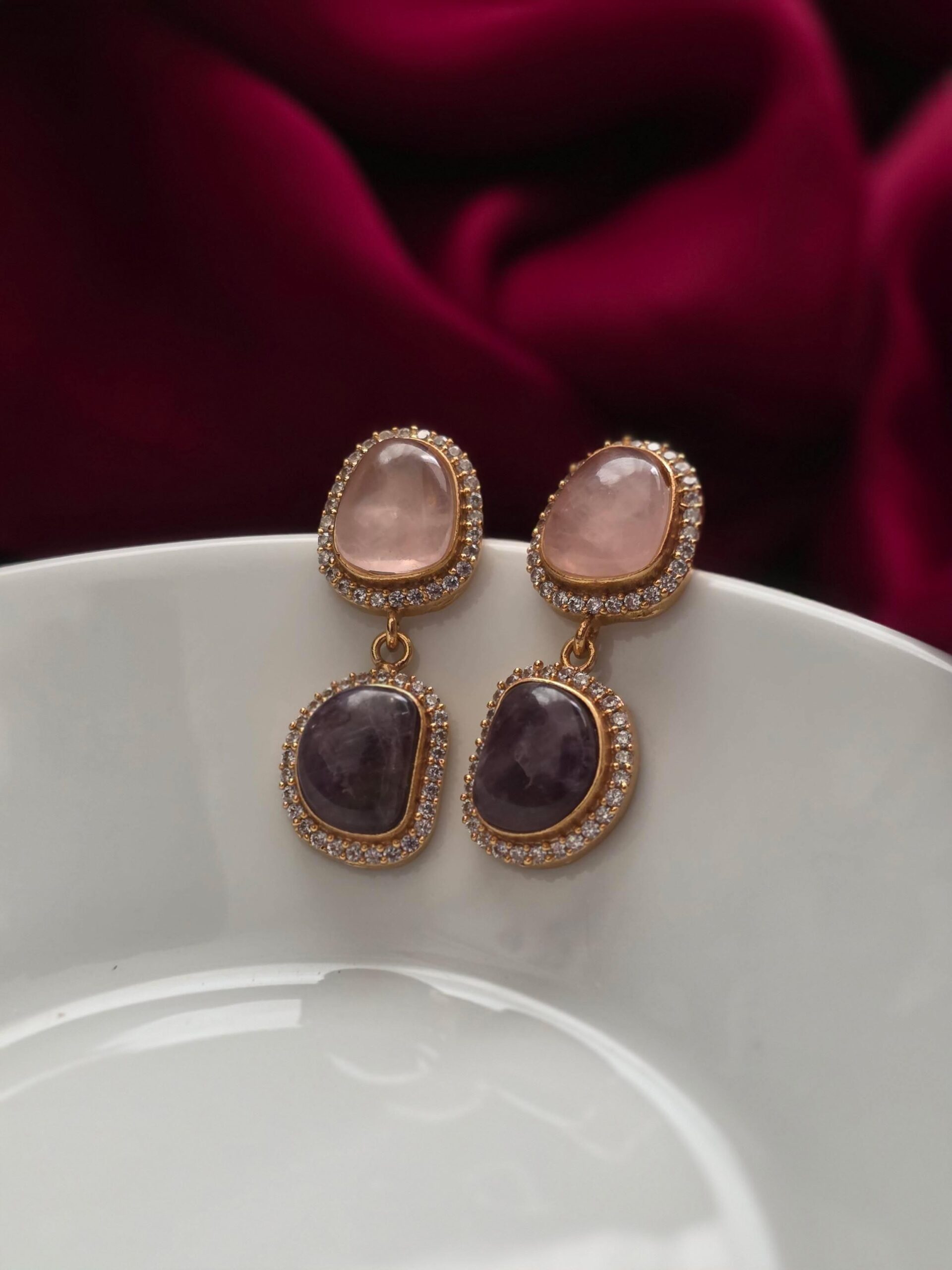 Savri quartz and polki necklace Thumbnail