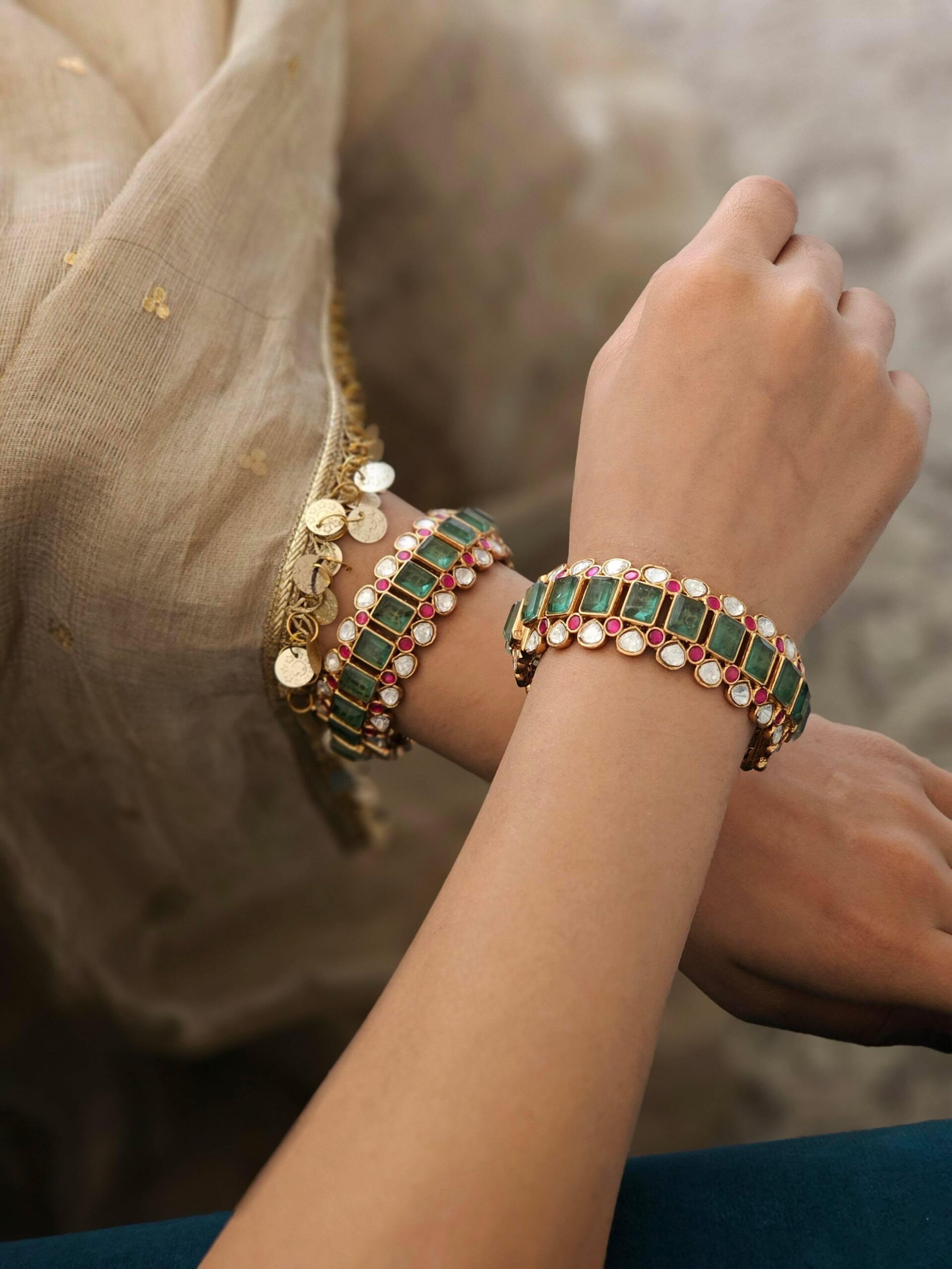 Savri polki bangles Thumbnail