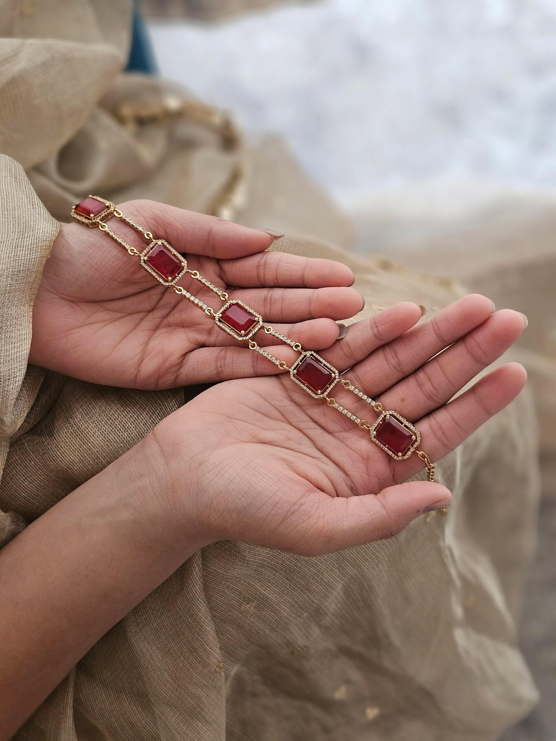 Sawi quartz and polki choker Thumbnail