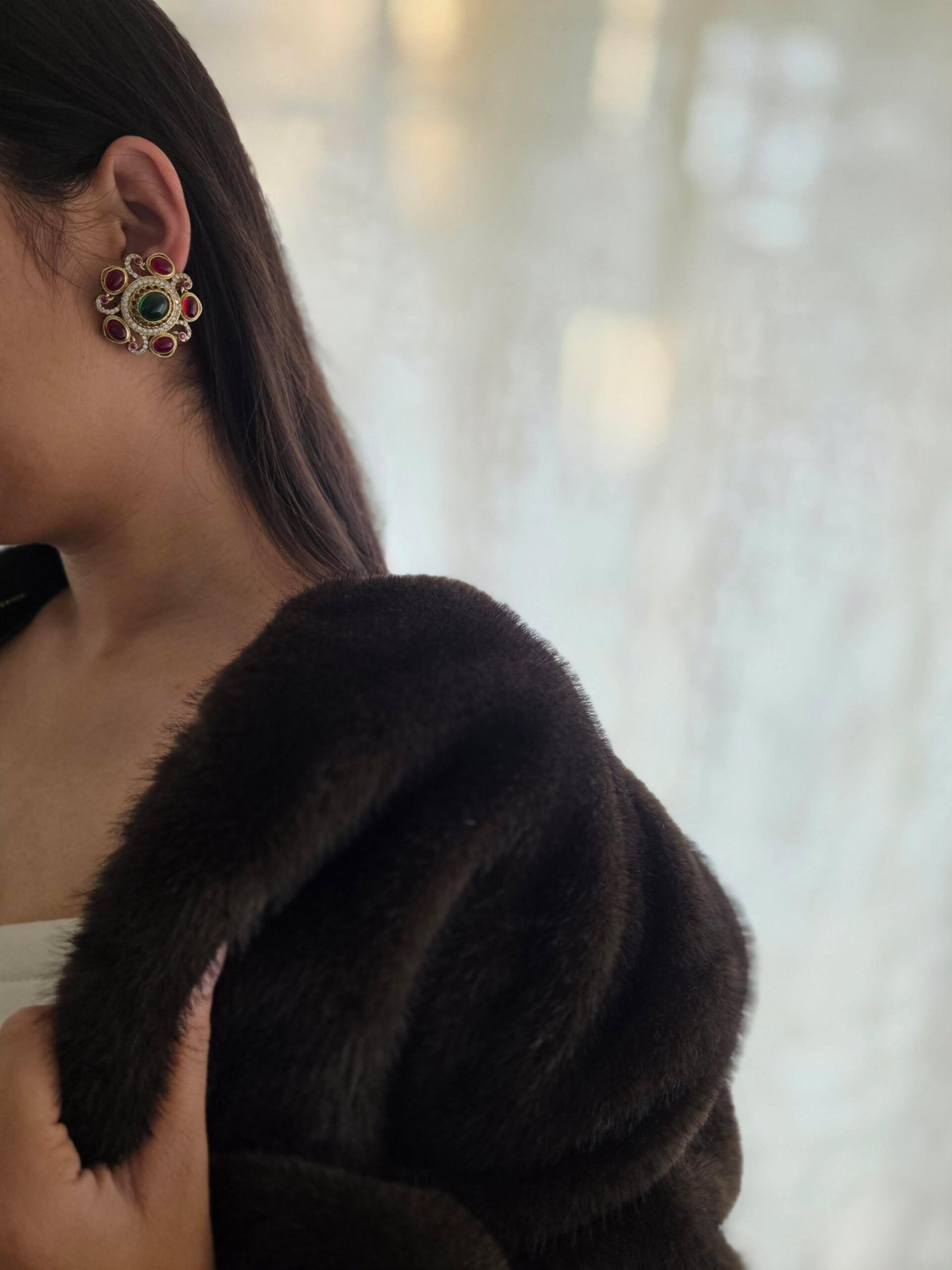 Zara floral earrings Thumbnail