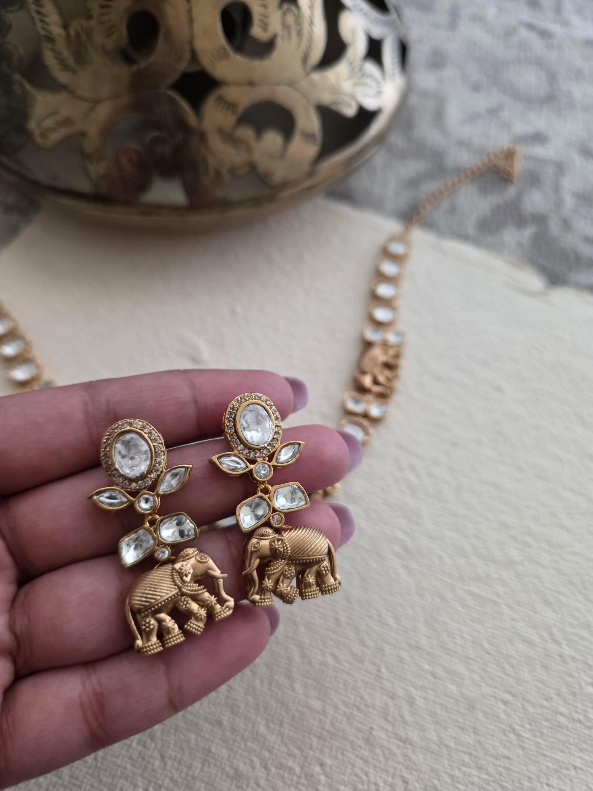 Haathi handcrafted choker Thumbnail