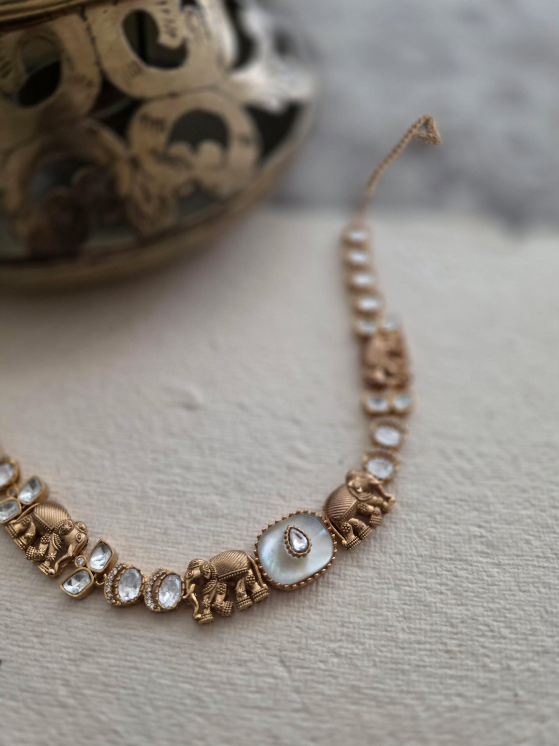 Haathi handcrafted choker Thumbnail