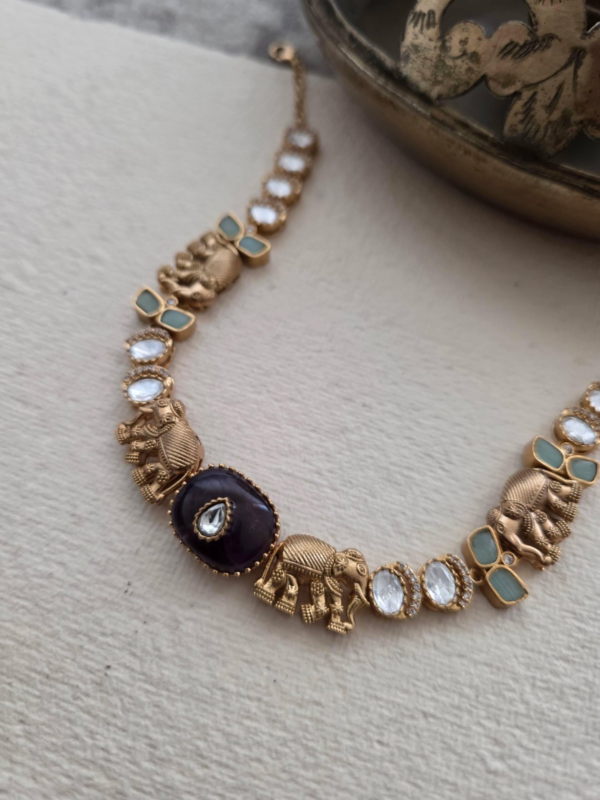 Haathi handcrafted choker Thumbnail