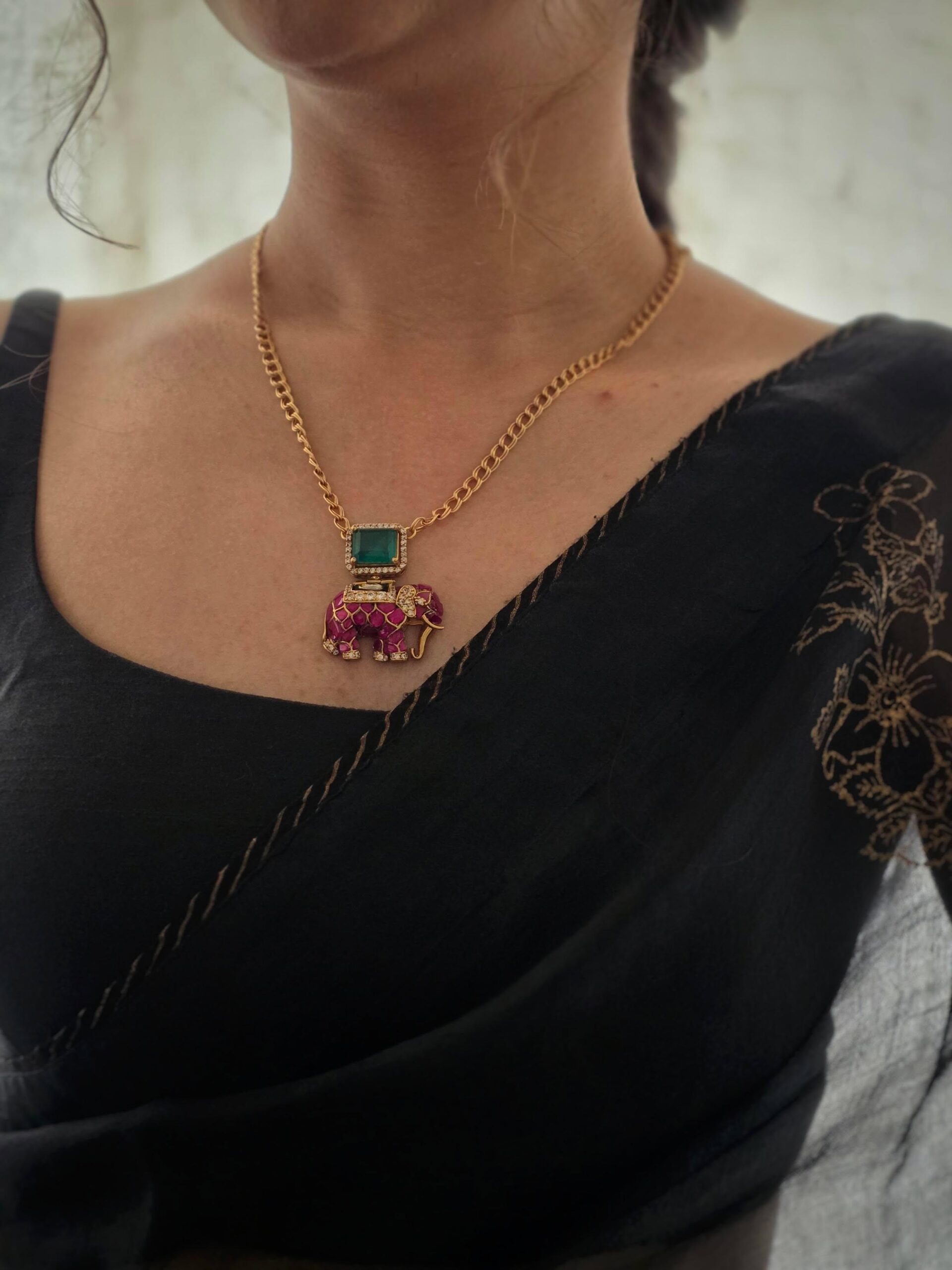 Haathi delicate necklace Thumbnail