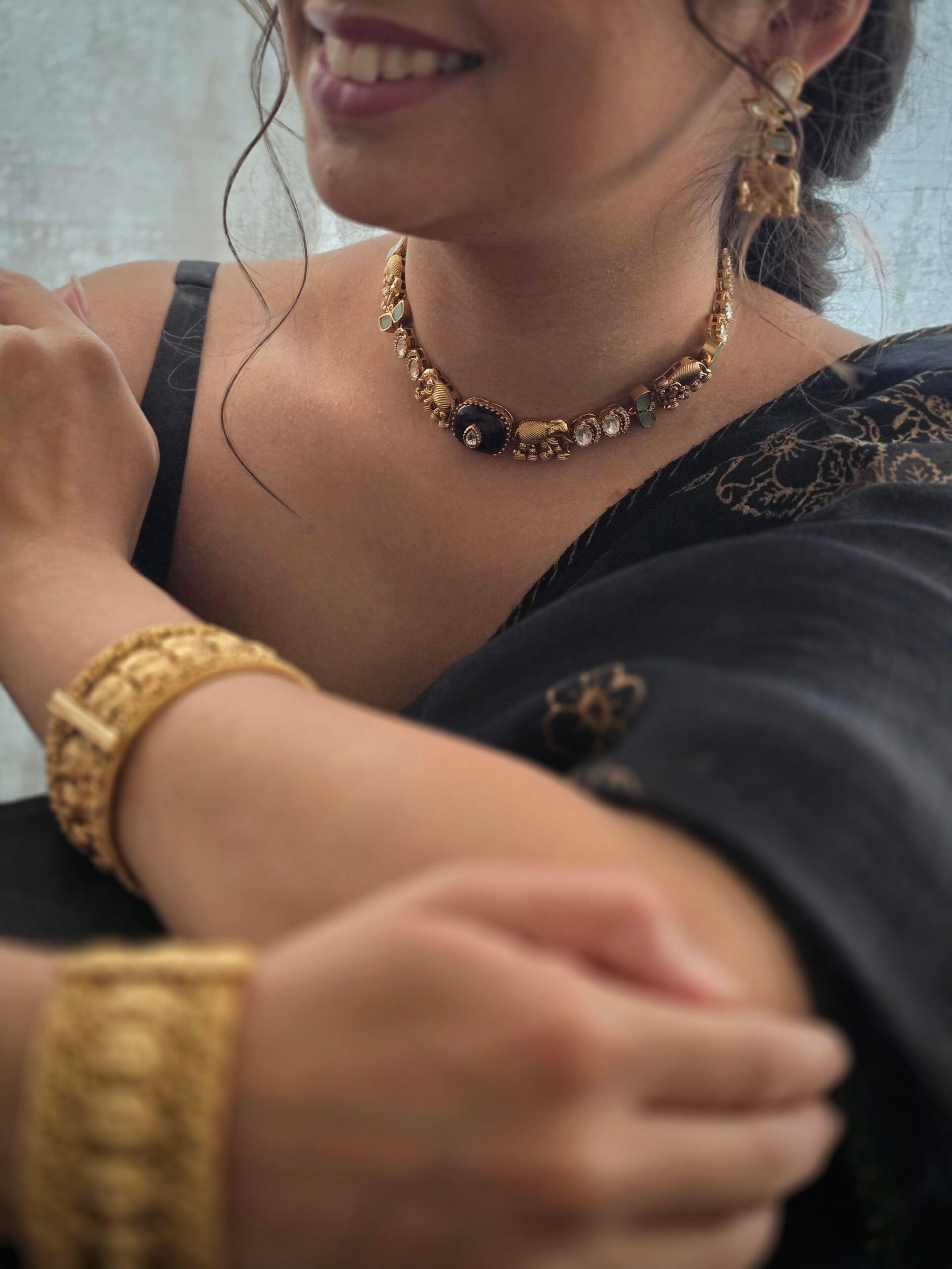 Haathi handcrafted choker Thumbnail