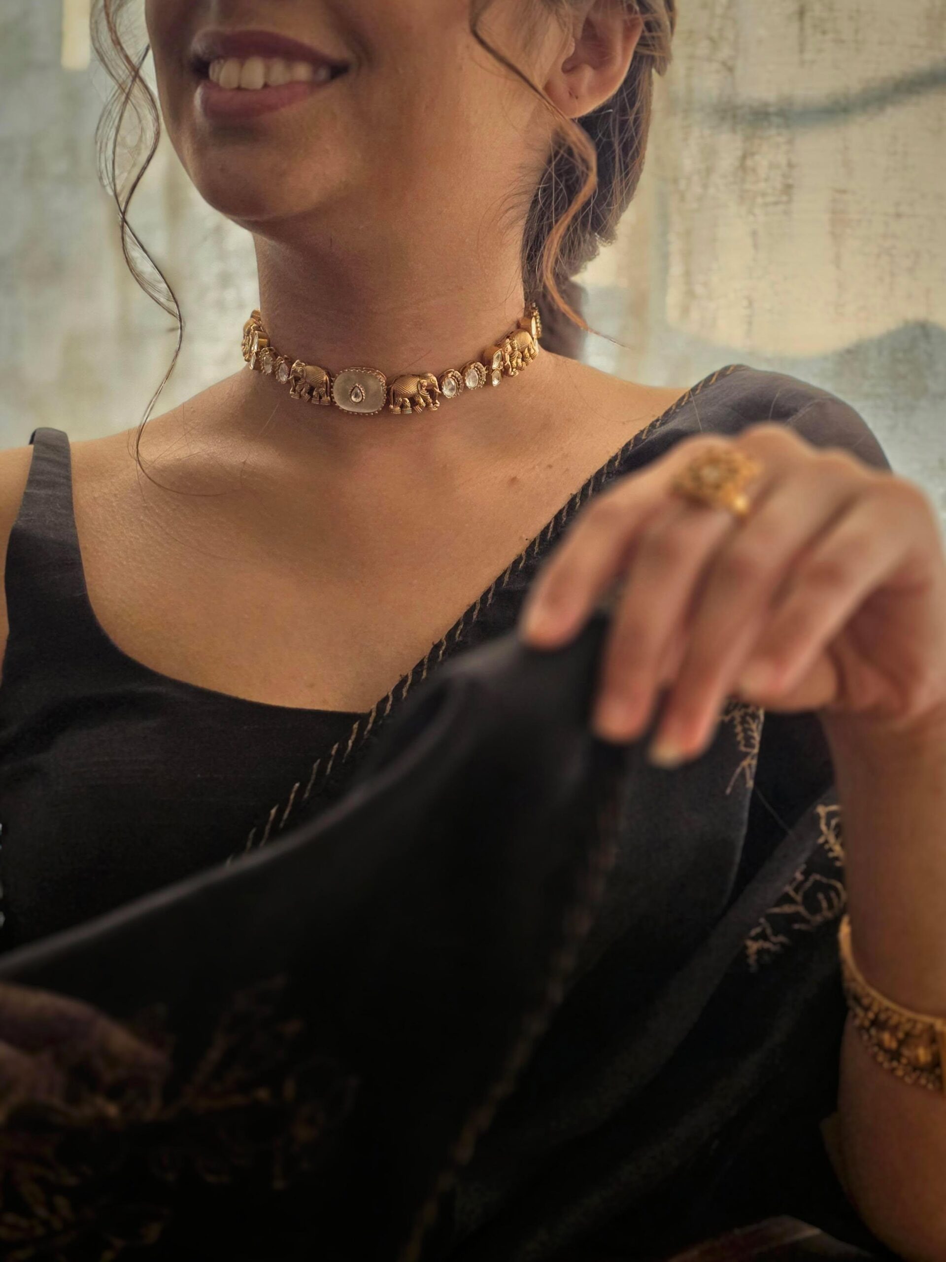 Haathi handcrafted choker Thumbnail