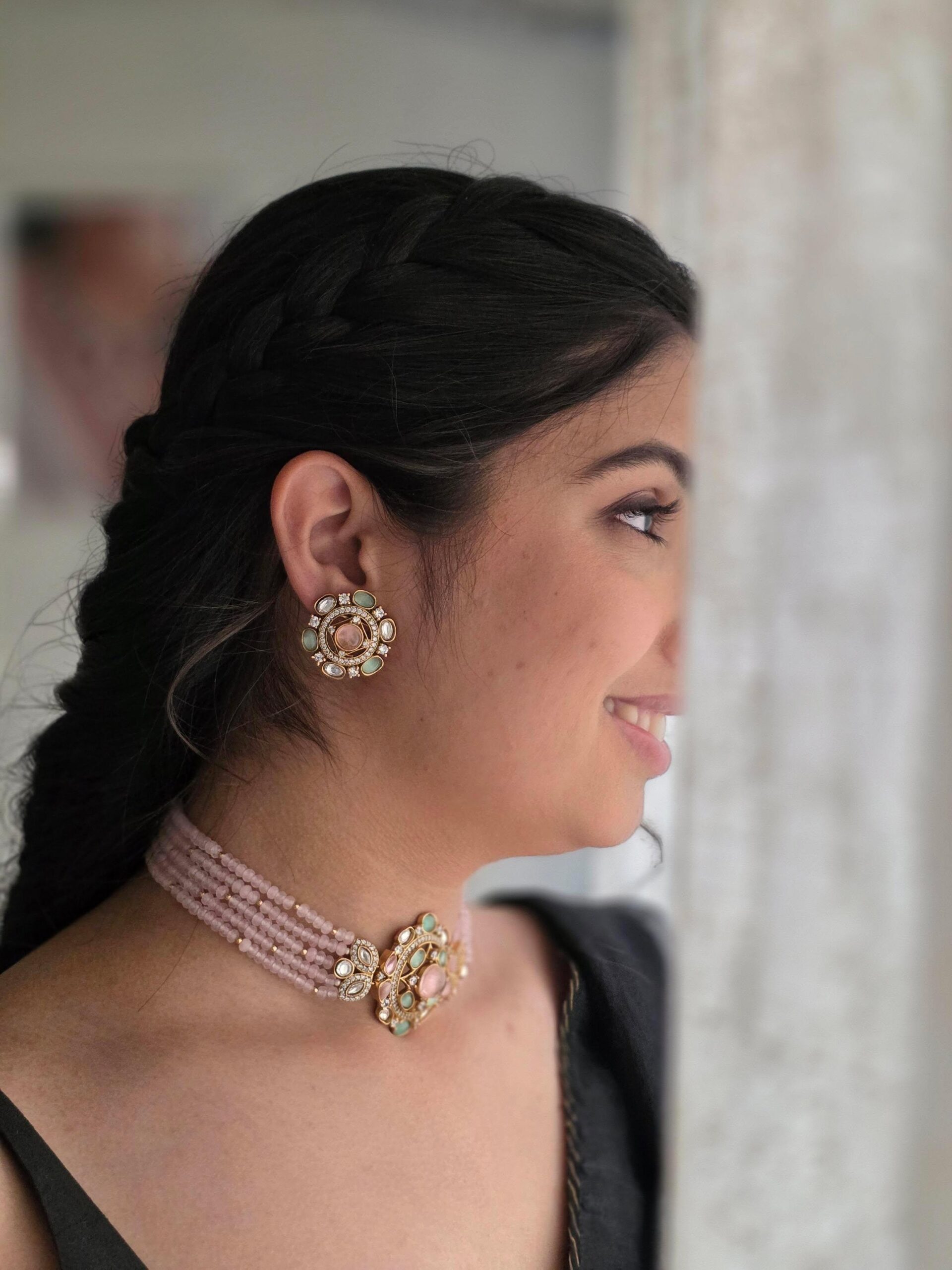 Raia pearl and polki choker Thumbnail