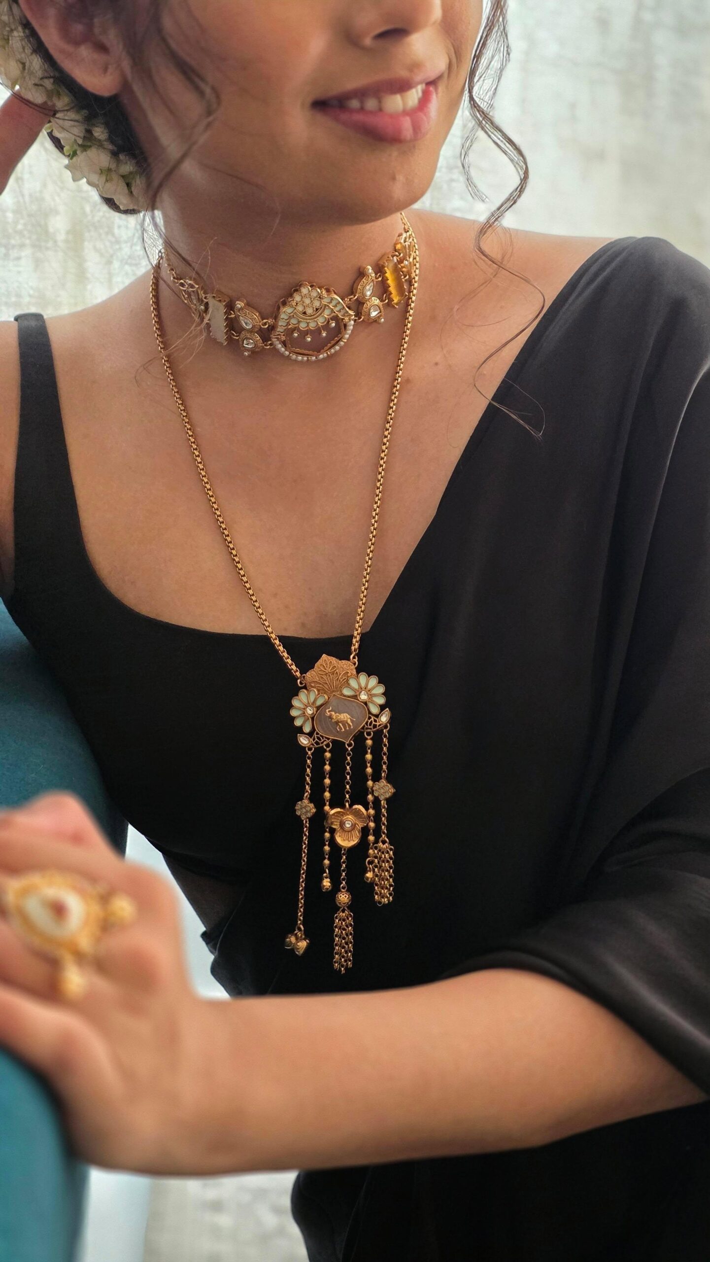 Madhuban handcrafted delicate necklace Thumbnail