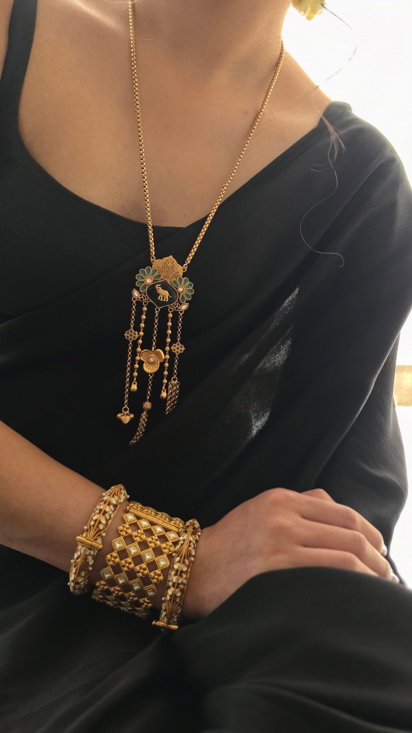 Madhuban handcrafted delicate necklace Thumbnail