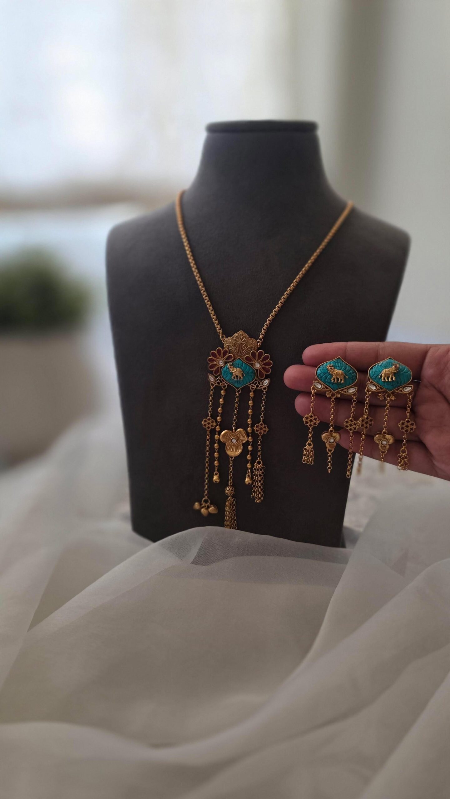 Madhuban handcrafted delicate necklace Thumbnail