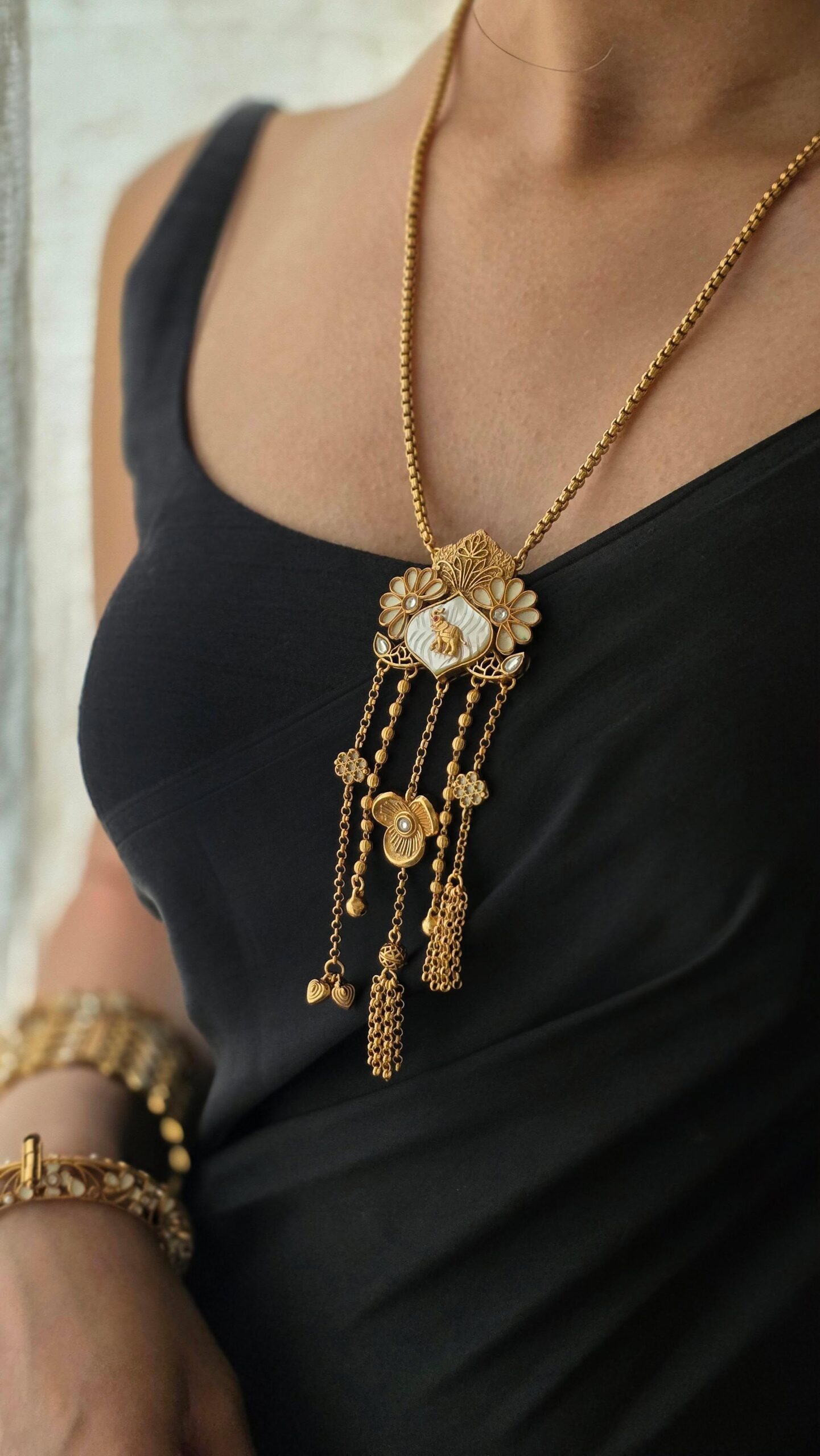 Madhuban handcrafted delicate necklace Thumbnail