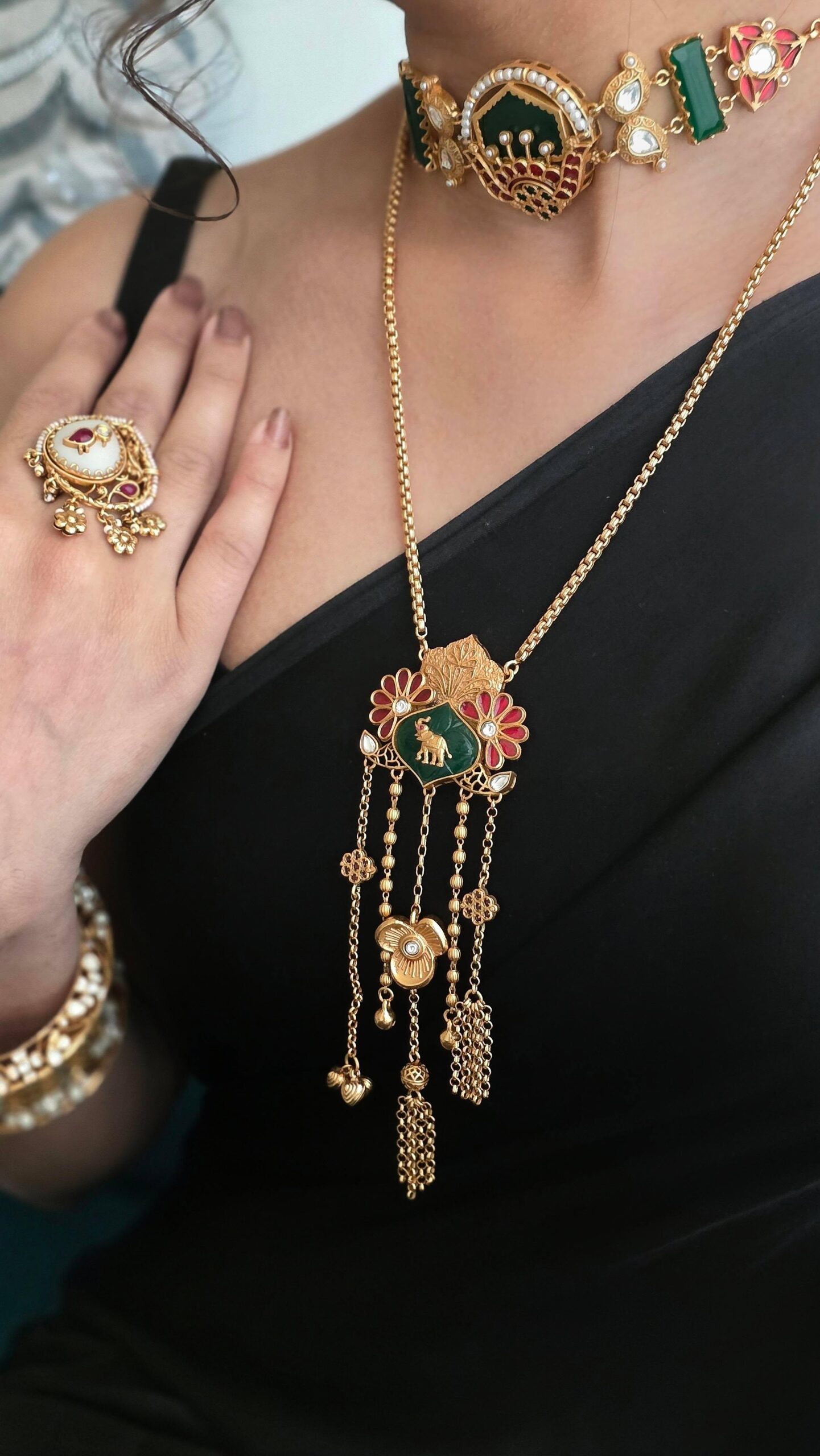 Madhuban handcrafted delicate necklace Thumbnail