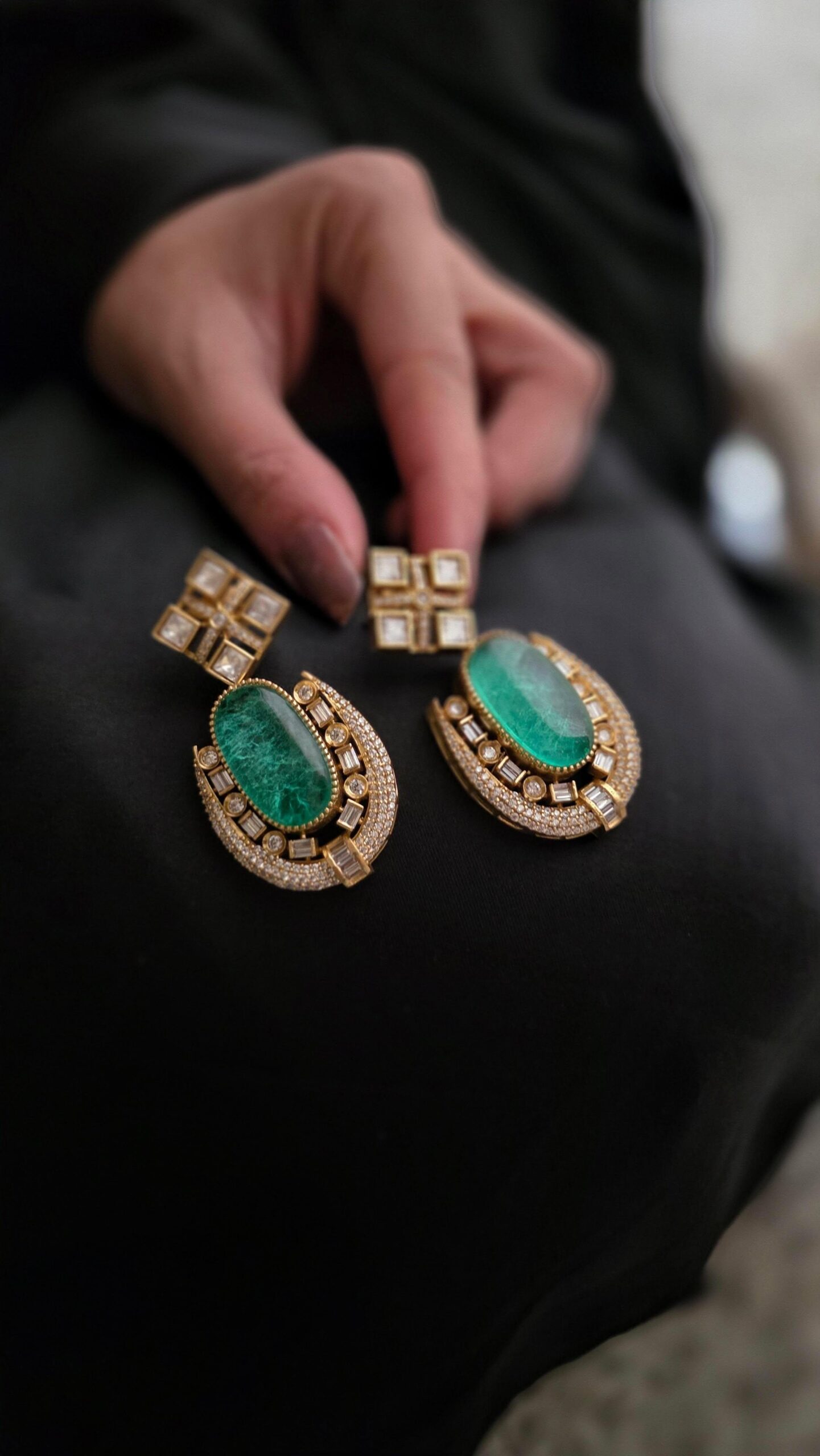 Rubina quartz and polki necklace Thumbnail