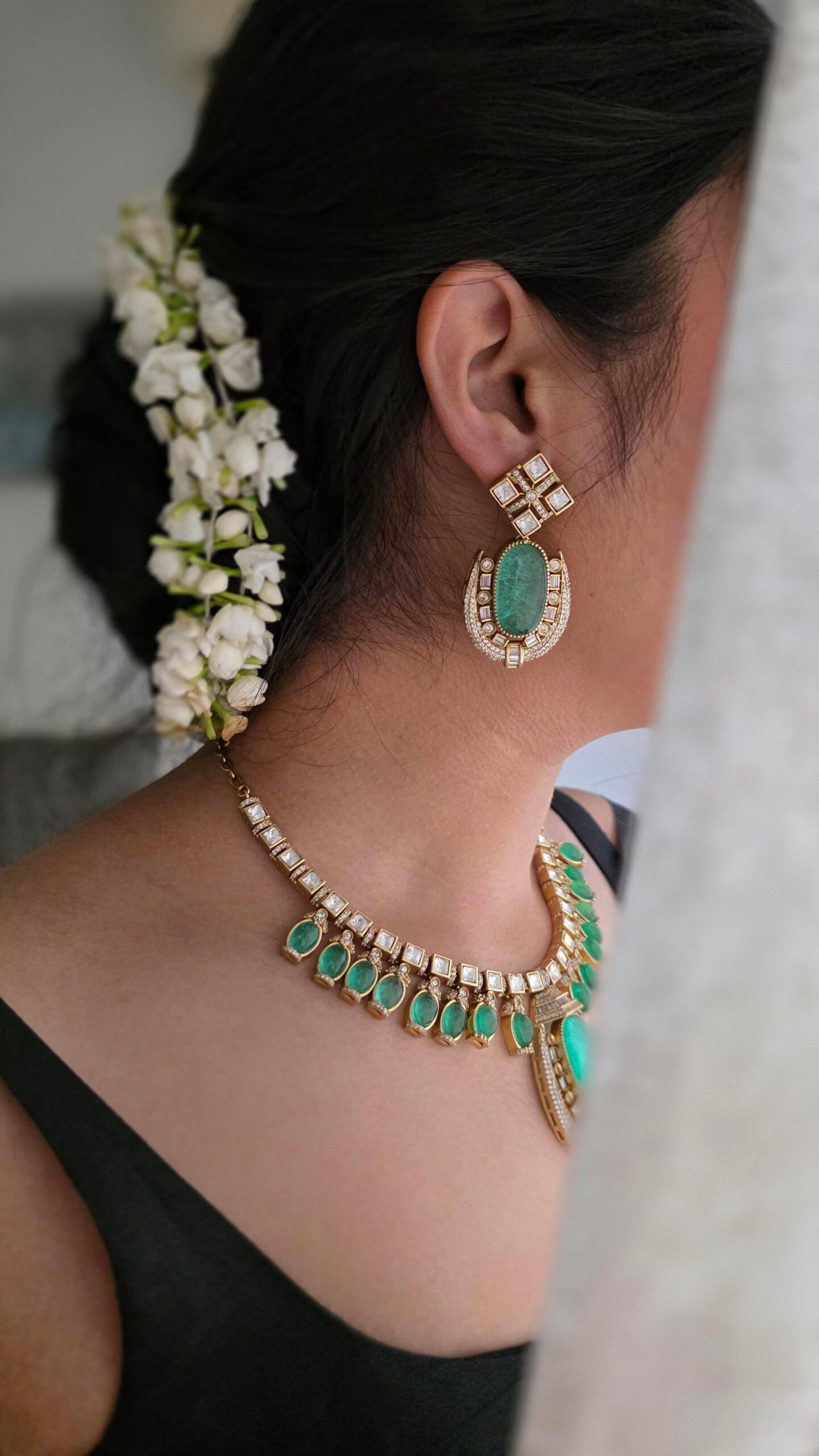 Rubina quartz and polki necklace Thumbnail