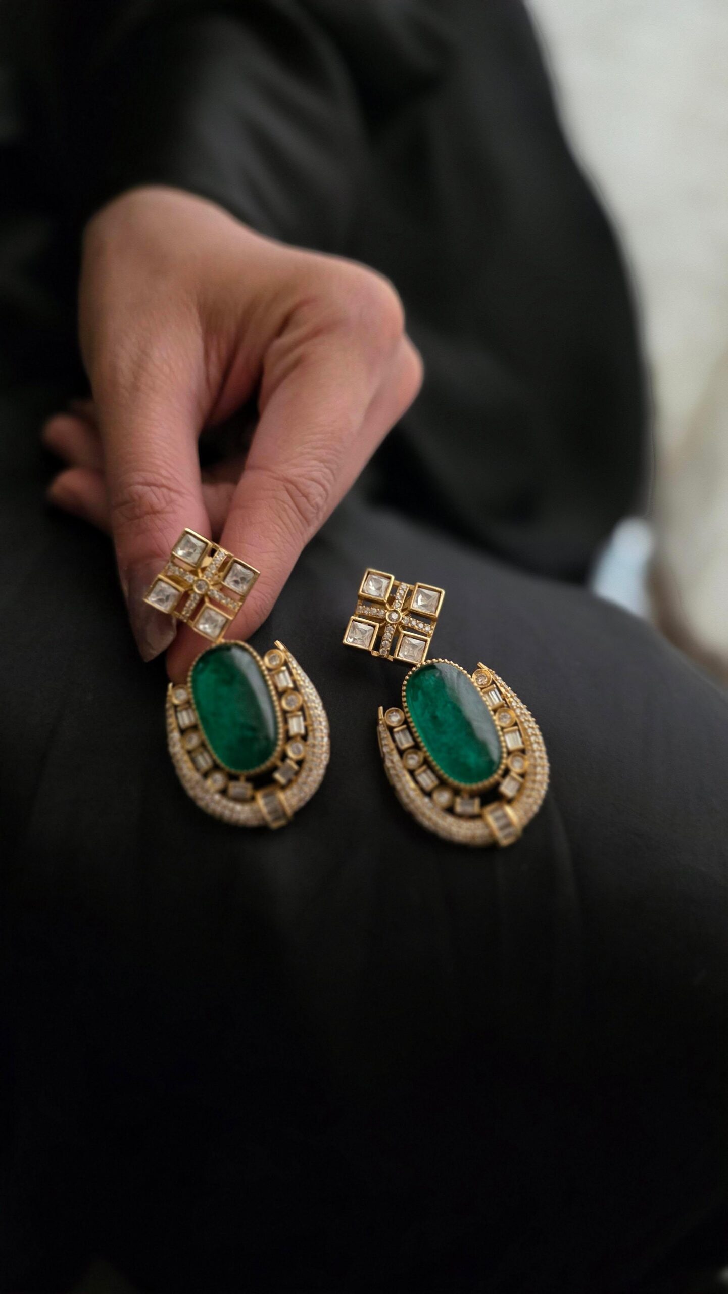 Rubina quartz and polki necklace Thumbnail