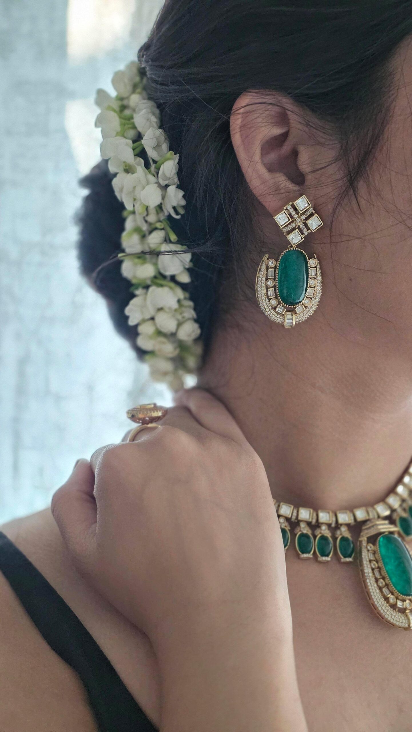 Rubina quartz and polki necklace Thumbnail