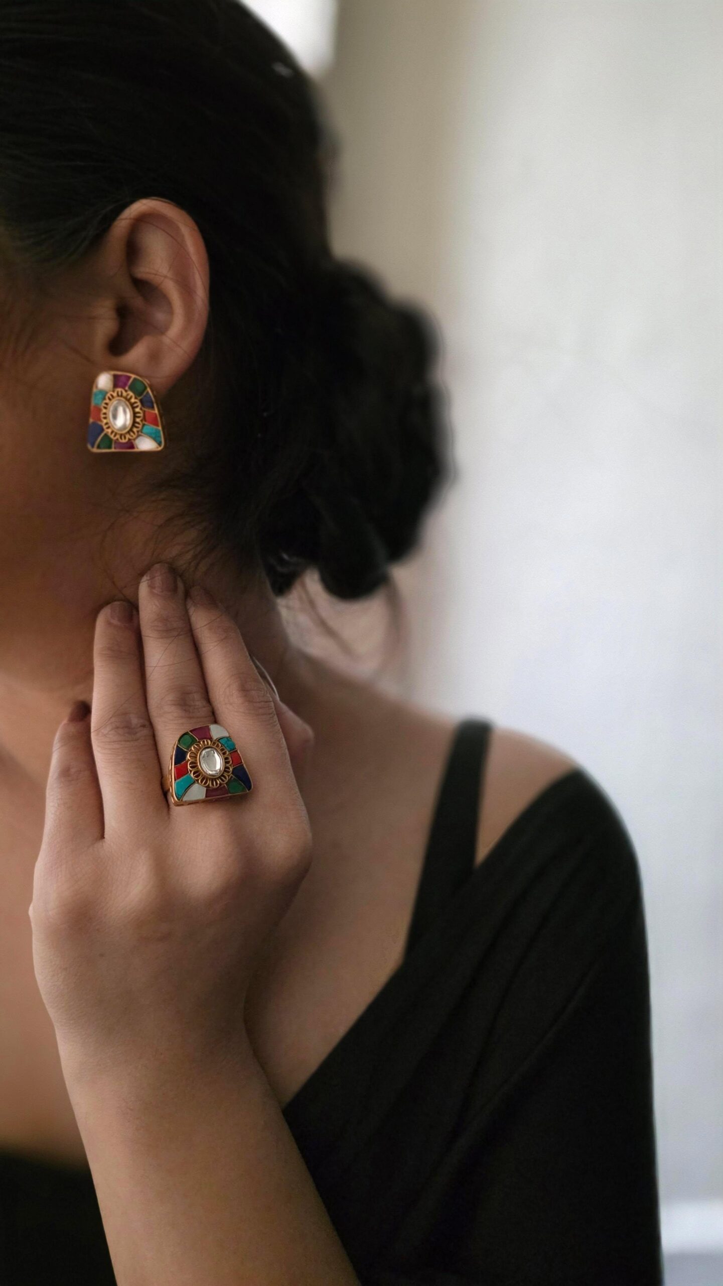 Yuvi handcrafted studs Thumbnail