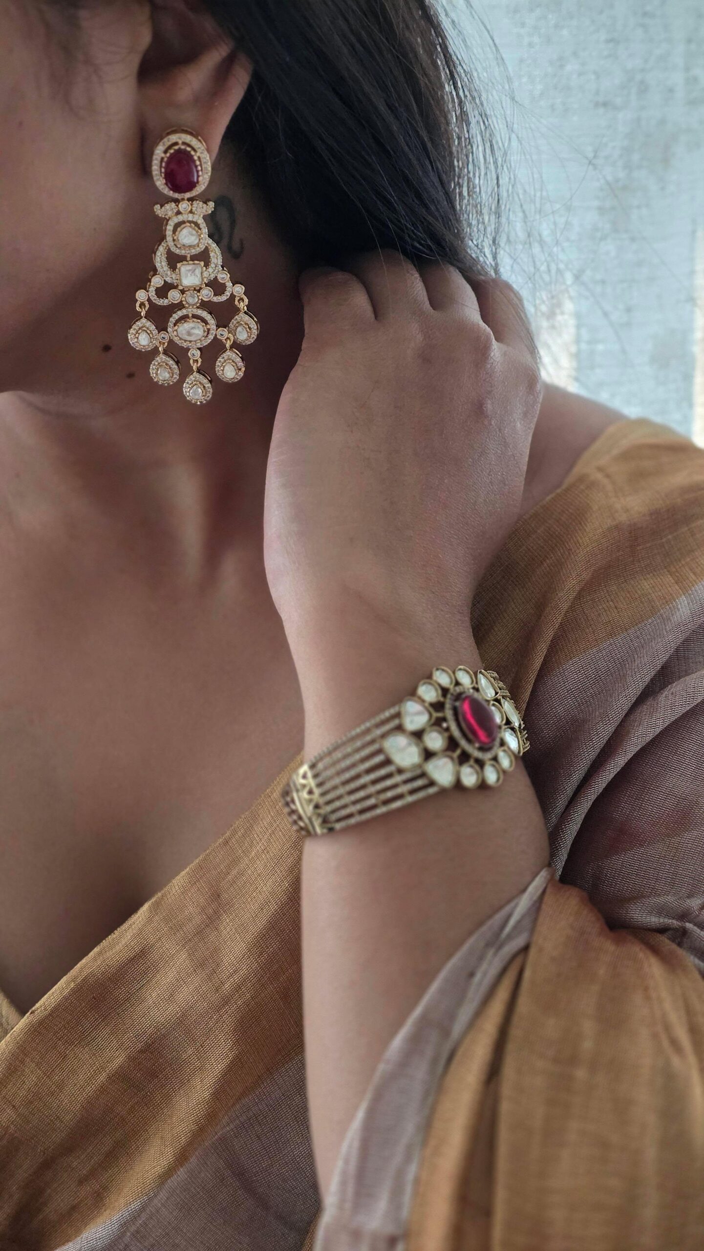 Purvika polki earrings Thumbnail