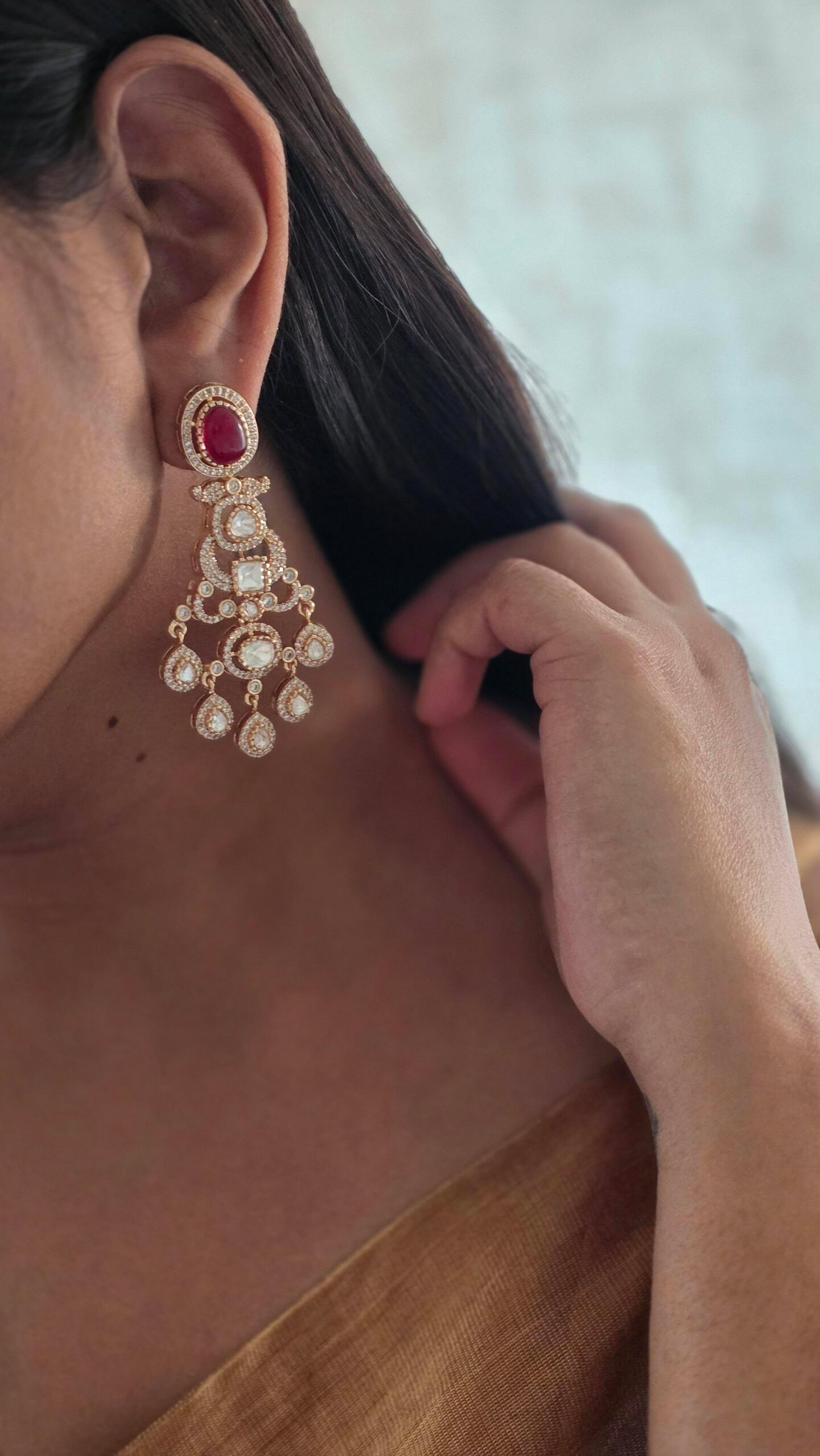 Purvika polki earrings Thumbnail